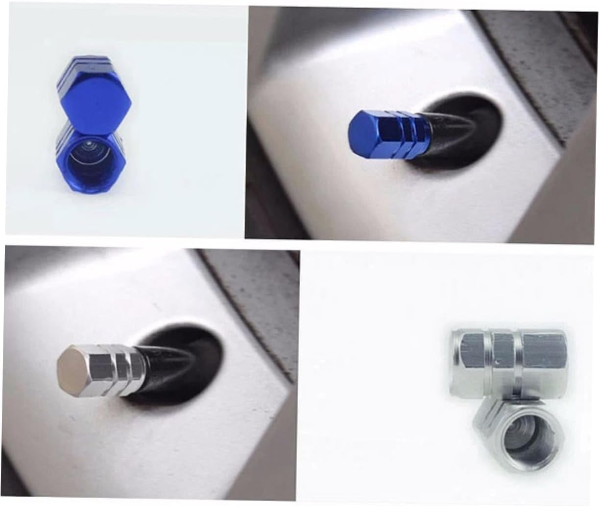 ULTECHNOVO 40Pcs Colors Hexagonal Auto Car Tire Caps Covers for Car Tire Valve Caps for Automotive Tyres Wheels Lightweight and Material image number 1