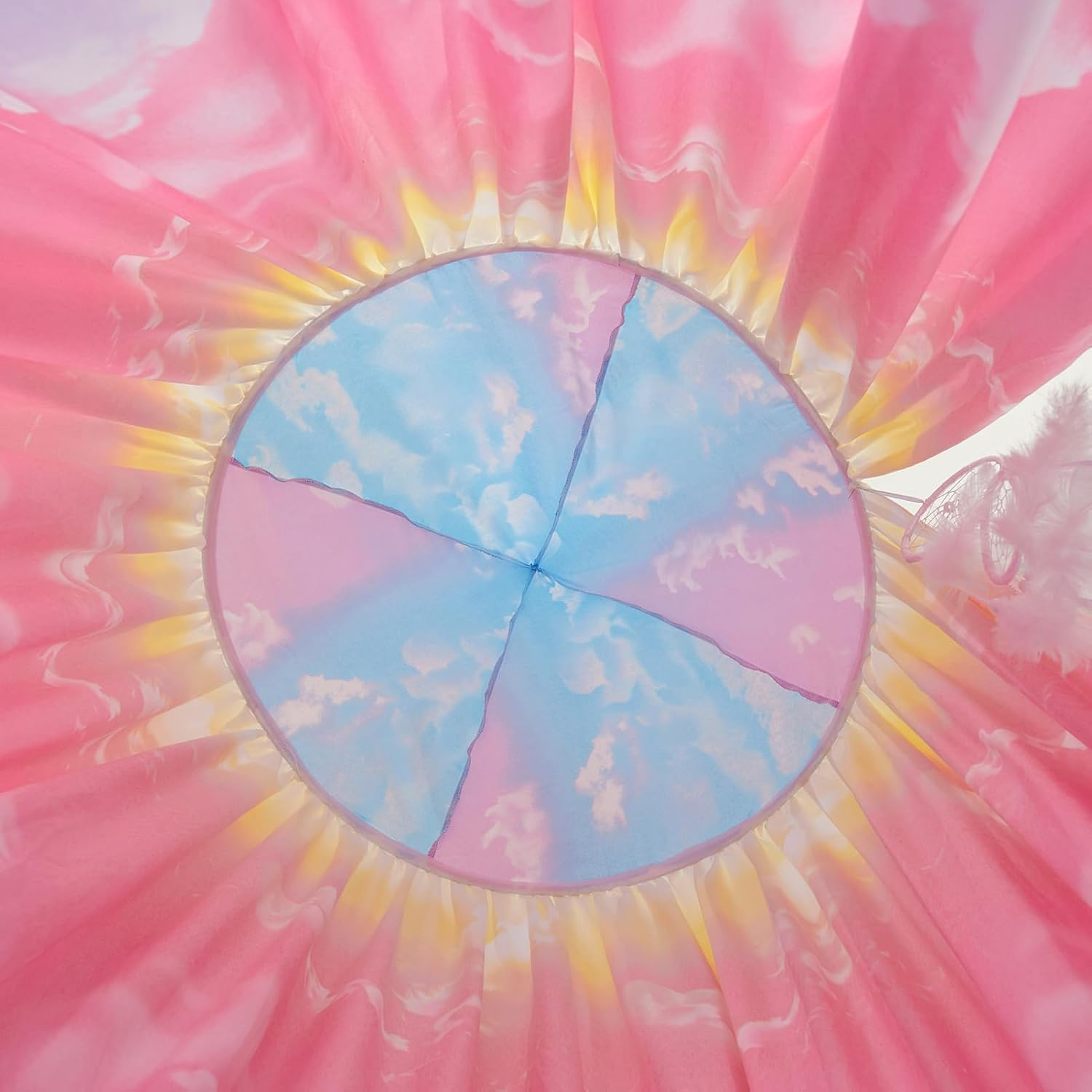 Princess Decor Canopy for Kids Bed, Soft and Durable Bed Canopy for Girls Room Tent Canopy Dreamy Mosquito Net Bedding, Children Reading Canopies Indoor (Rainbow)