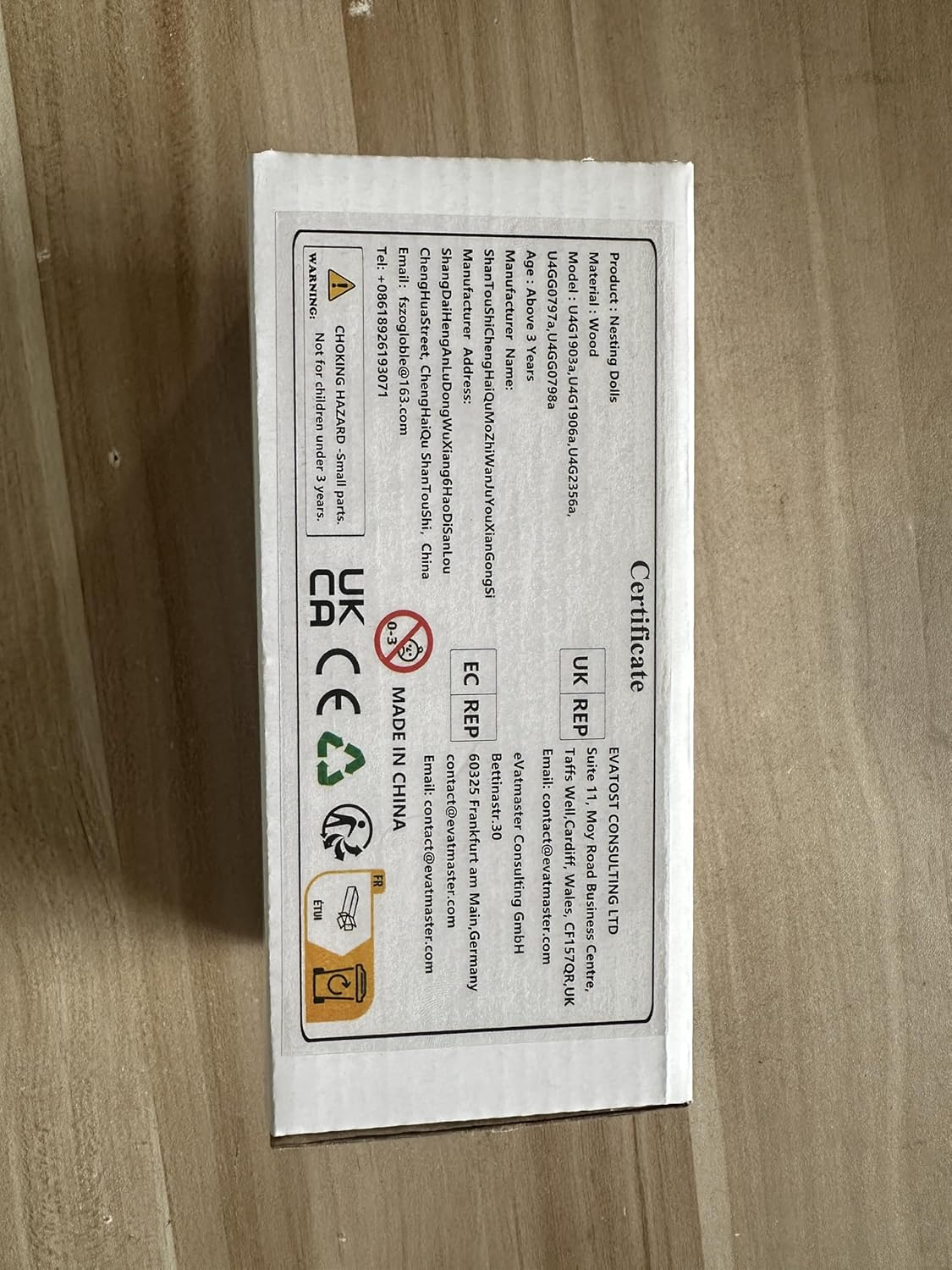 Handmade Wooden Nesting Doll Russian Doll Kits Colourful Decoration (Fairy Angel) image number 2