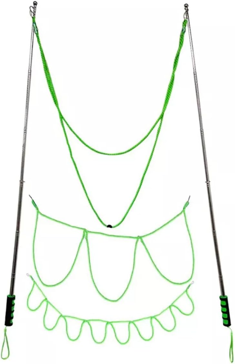 1.2 M Retractable Double-Bar Bubble Rope for Outdoor Performance | Stainless Steel Bubble Wands with 3 Different Ropes | Giant Bubble Maker for Kids & Adults