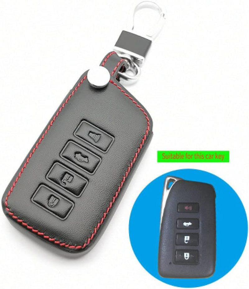 YJADHU Leather Car Key Case Cover Holder Keychain Case, Fit for Lexus CT200H ES350 GX400 GS350 IS250 RC350 RX300 LX570 Nx300H 450,B Styles - B Styles image number 5