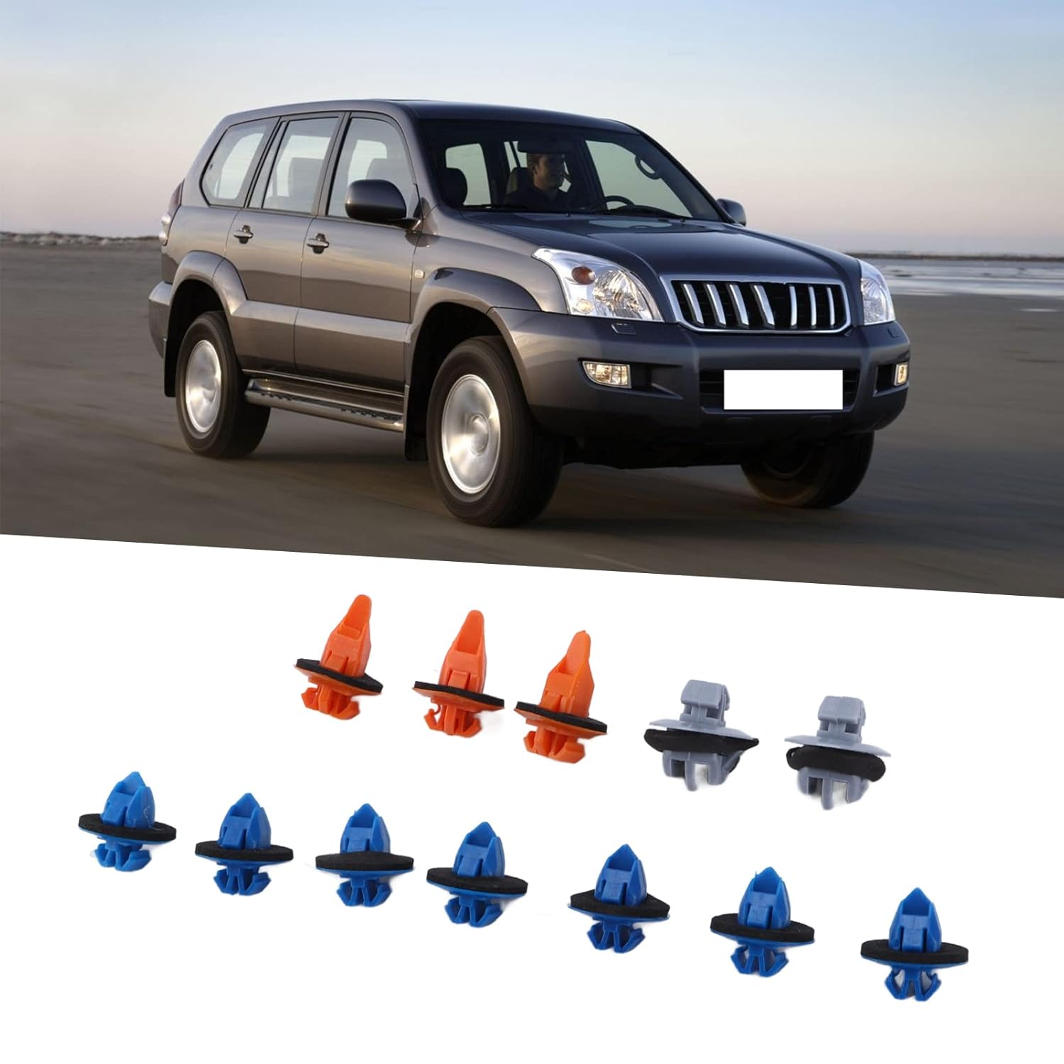 Prado 120 Front Door Trim Body Formite Durable Holder Clips for the Car Flack Plate Easy Replacement for the Prado 120 Series image number 6