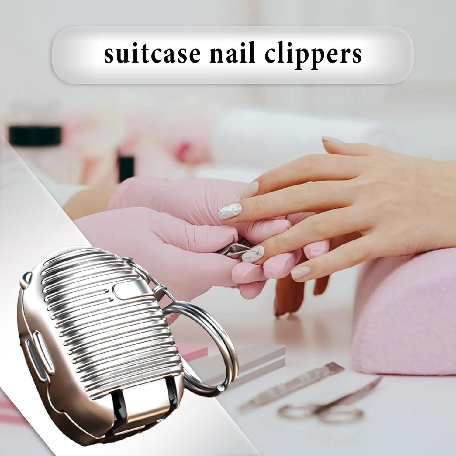 Nail Clippers,Foldable Cute Nail Cutters Bag Pendant - Portable Finger Nail Clippers, Multifunctional Finger Nail Clippers for Traveling, Camping, Daily Use image number 4
