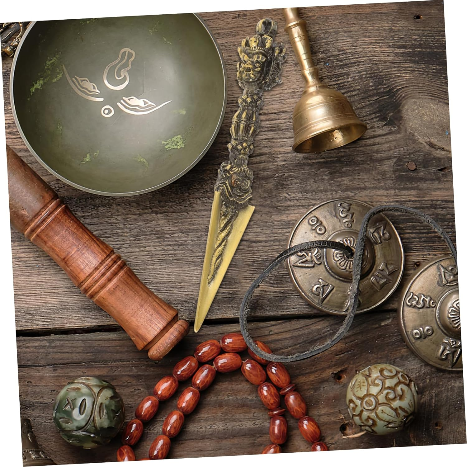 Tibetan Vajra Decor Desk Ornament Tibetan Vajra Temple Ornament for Art Desk image number 5