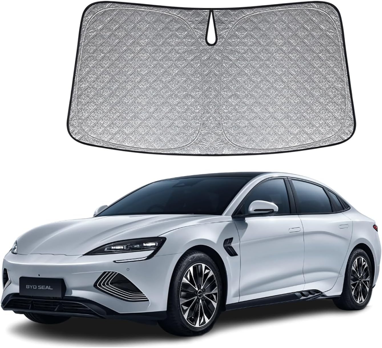 OTTO Shades 6 Layer Thick Windscreen Sun Shade for BYD Seal 23-24 Premium UV Protection Foldable Front Window Sunshade Heat Shield Cover image number 2