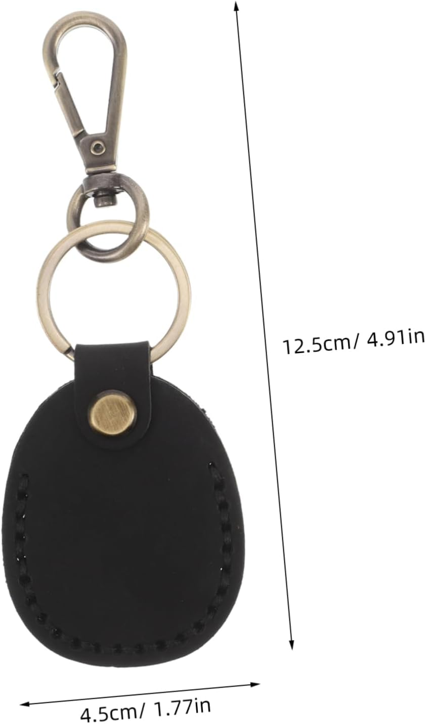 CORHAD 3Pcs Vintage Genuine Leather Access Card Holder Key Fob Case Set with Keychain for Women, Handmade Small Card Pouch Compatible with NFC Keys, Retro Style for Daily Use image number 2