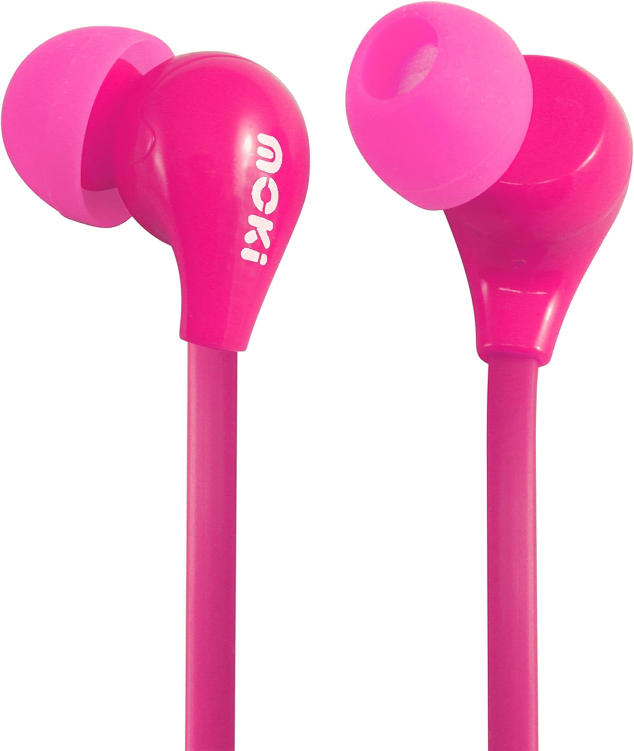 Moki 45 Degree Comfort Wired In-Ear Buds Earphones, Pink
