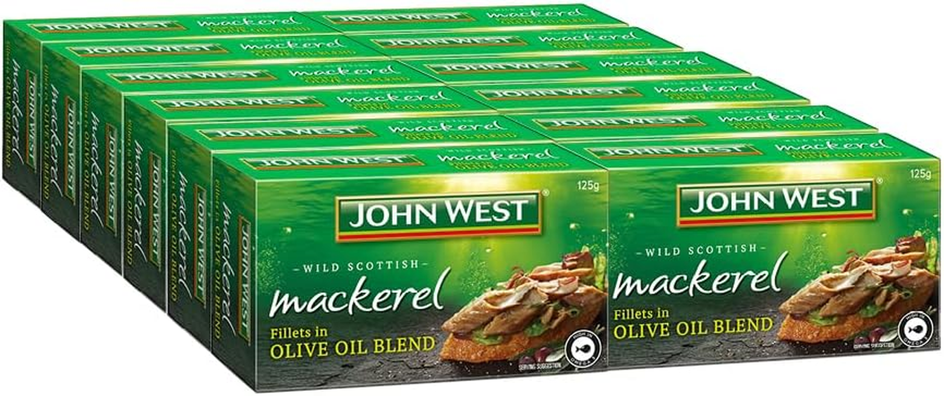 John West Wild Scottish Mackerel Fillets in Olive Oil Blend12 X 125 G image number 6
