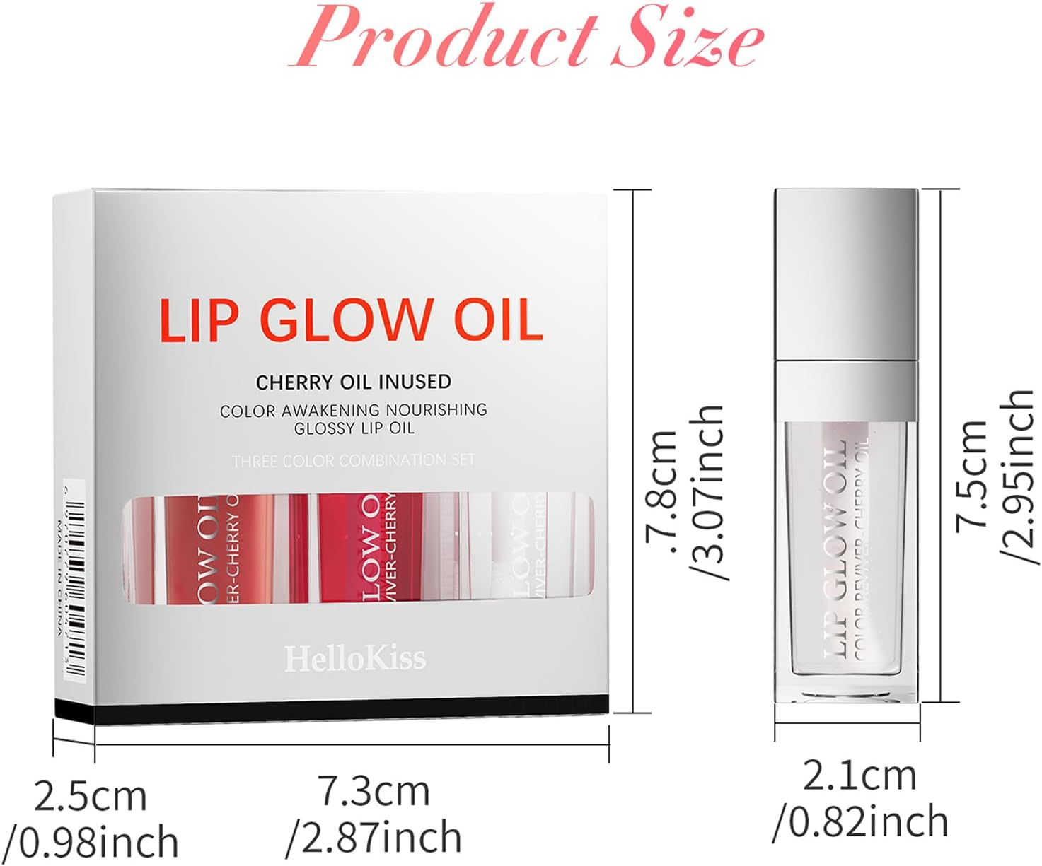 Joyeee Lip Oil Tint Lifter Gloss, 3PCS Fruit Flavored Balm Plumper Extreme Glow Oil Clear Gloss Set, Liquid Lipstick Long Lasting Hydrating Primer for Girl Women Gift image number 4