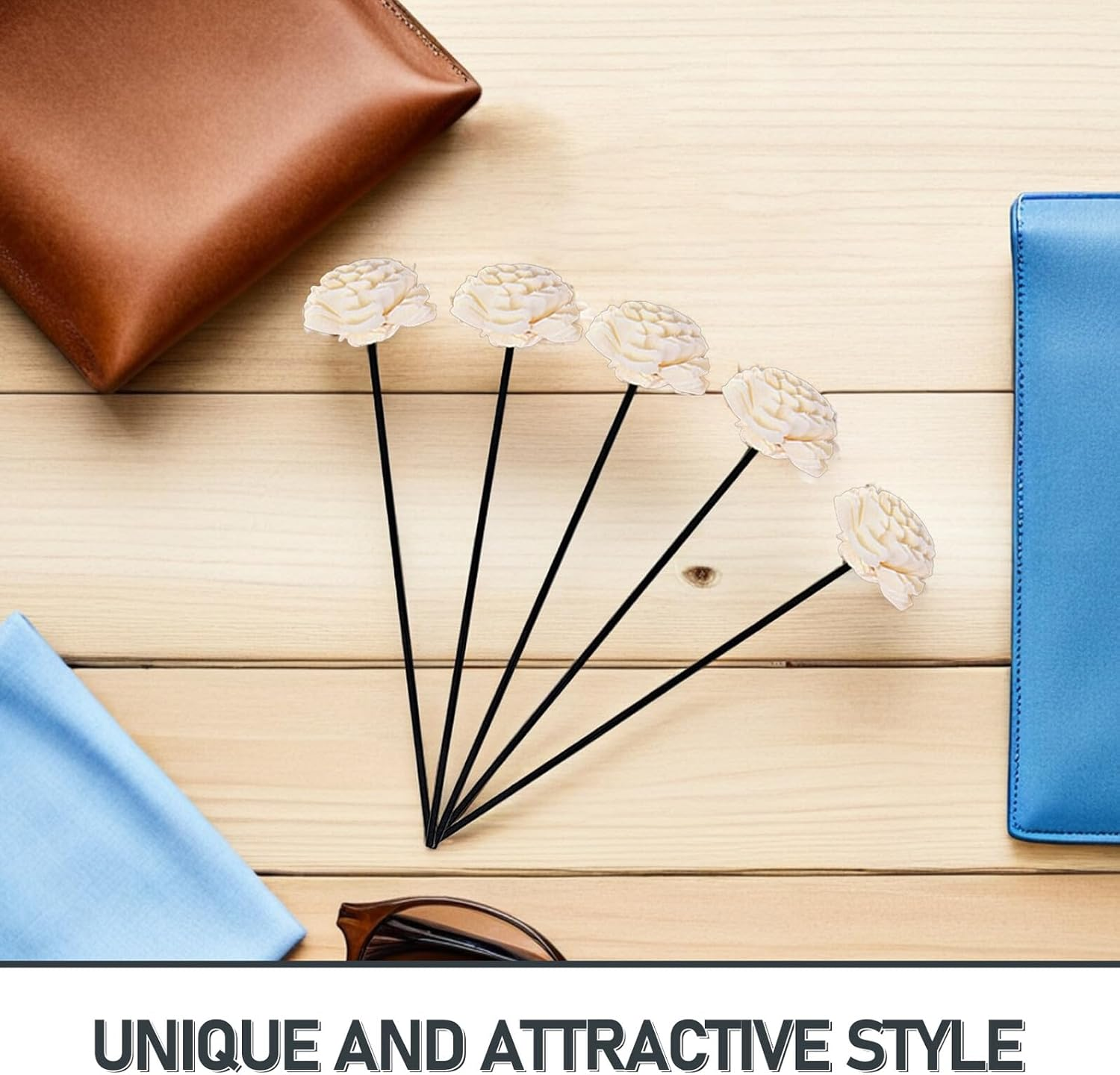 Ifundom 5Pcs Fireless Aromatherapy Rattan Reed Diffuser Sticks Rattan Fragrance Diffuser Refill Reed Oil Refill for Home Deodoriser Scent Booster Aromatherapy Stick For image number 5