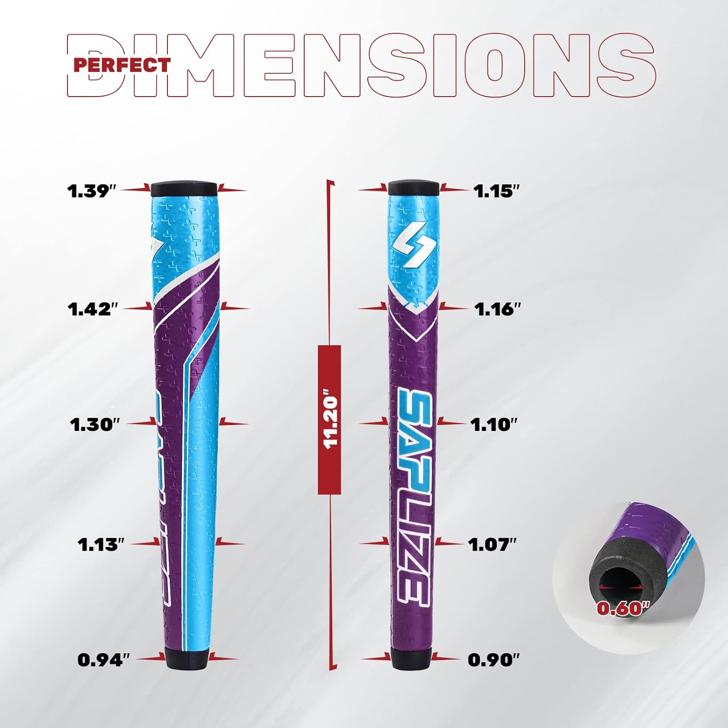 SAPLIZE Golf Putter Grip, Midsize, Lightweight Golf Grips, Pistol Shape Anti-Slip Pattern, Excellent Push for Golfer image number 4