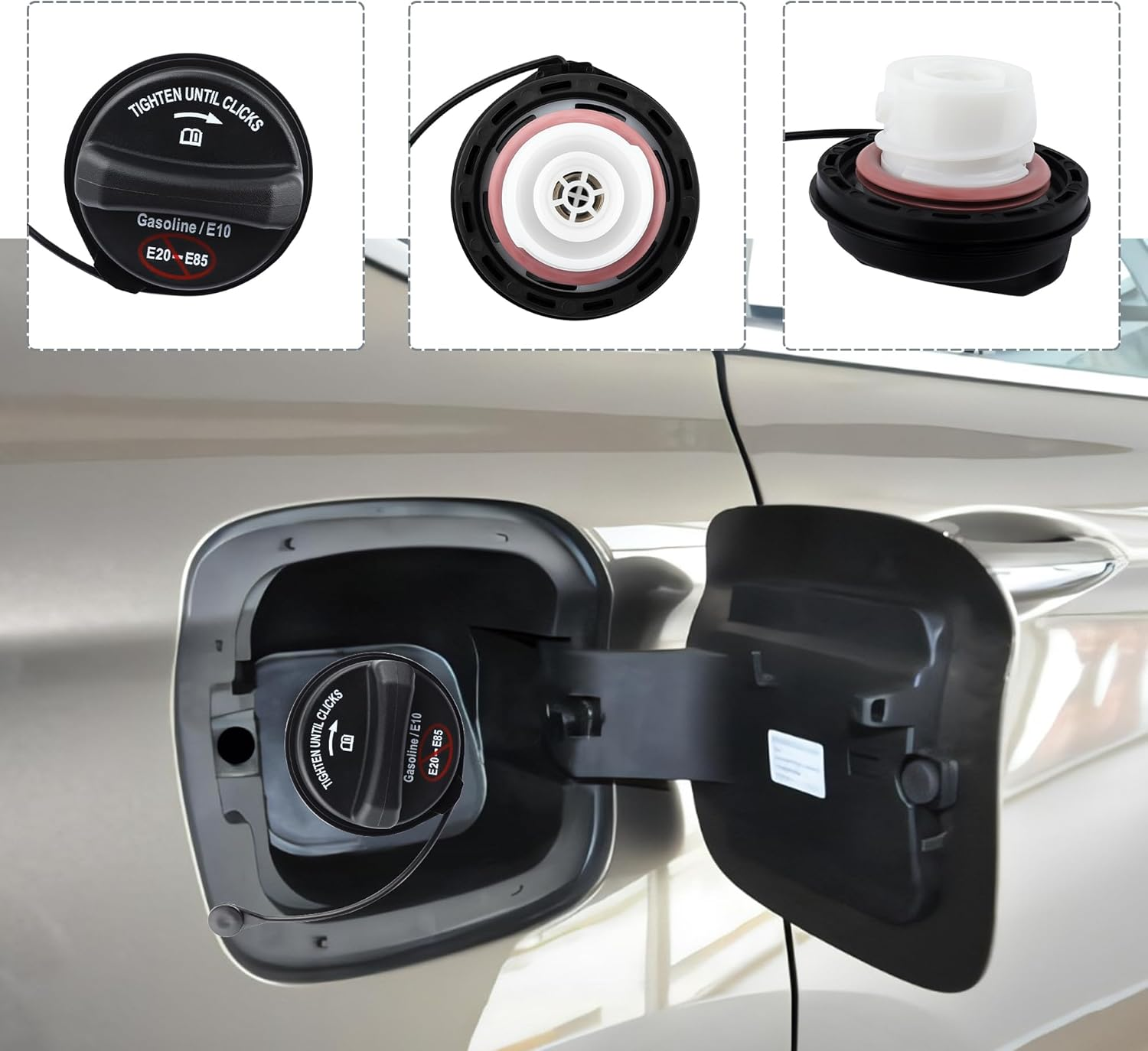 Gas Cap Replacement OEM#FC1079 Fc1080,Fuel Cap Compatible with Ford Ranger,Lincoln MKX Mkz,Mercury Monterey,Standard Automotive Replacement Fuel Tank Caps Car Accessories image number 1