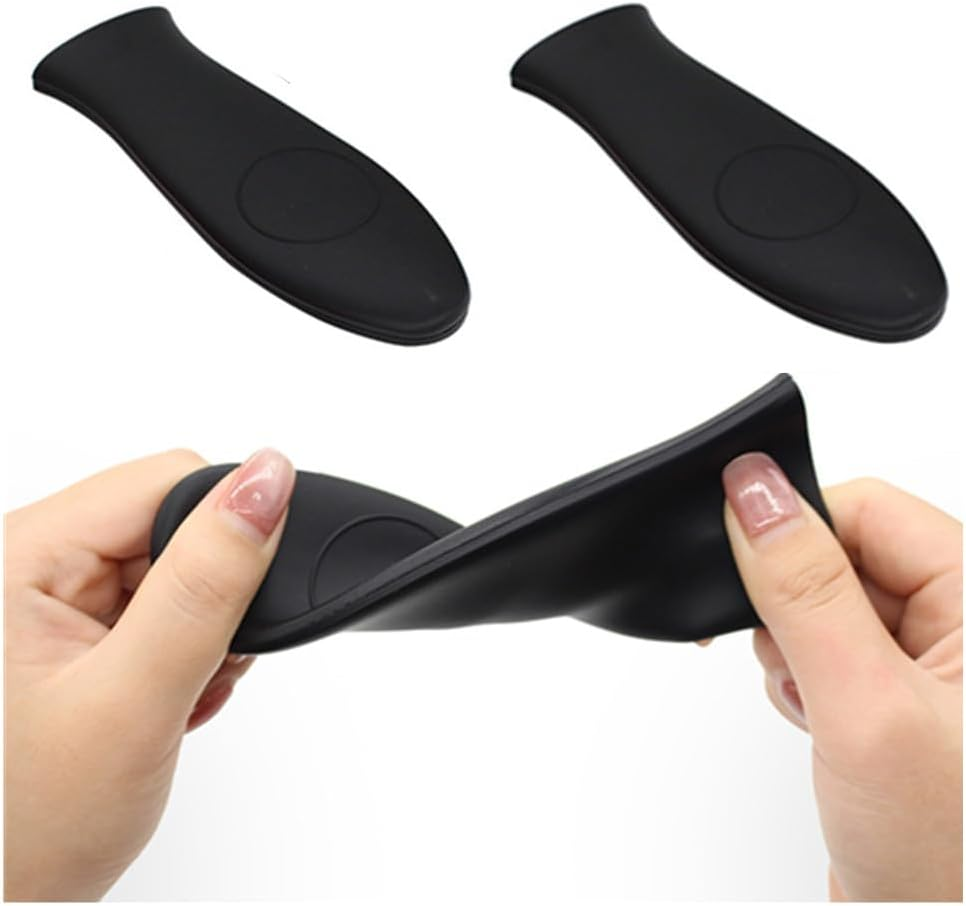 Potholder for Cast Iron Skillets, Silicone Hot Handle Holder, Cuicanfla 2 Pcs Silicone Cast Iron Handle Cover Skillet Grip Sleeve Cover for Pans Cookware image number 2