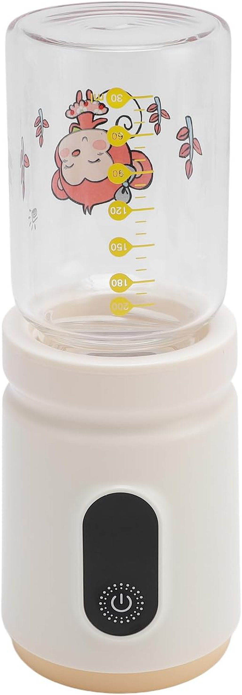 Cordless Rechargeable Milk Warmer with Digital Temperature Level Heating - 200Ml Baby Bottle Warmer for Breast Milk Portable Travel Use