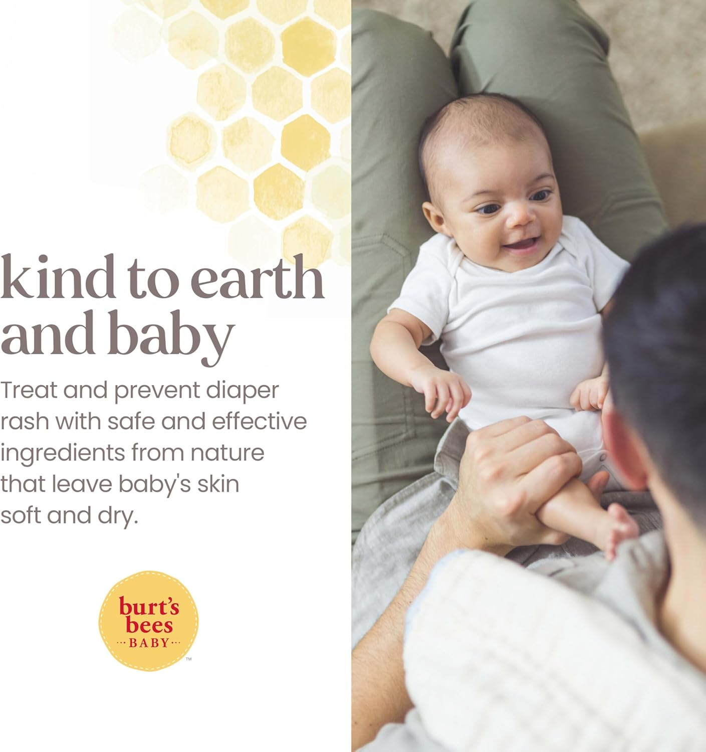 Burts Bees Baby Bee Diaper Rash Ointment for Kids - 3 Ounce, 453.59 Grams image number 3