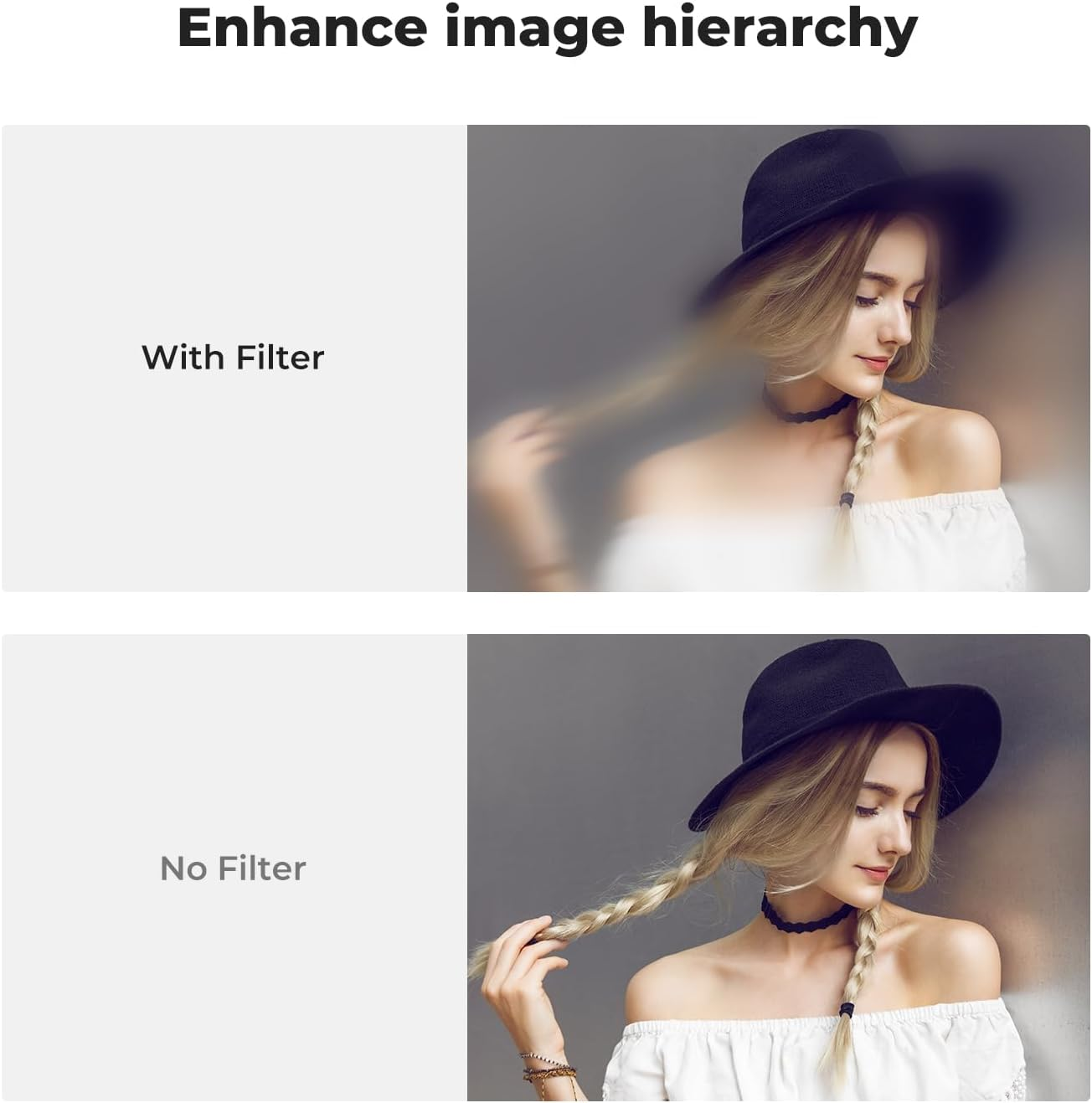 K&F CONCEPT 82Mm Center Field Split Diopter Effect Filter Keeps the Focus, Multi-Layer Coated Subjects Center Opening Focus Filter for Camera Lens image number 3