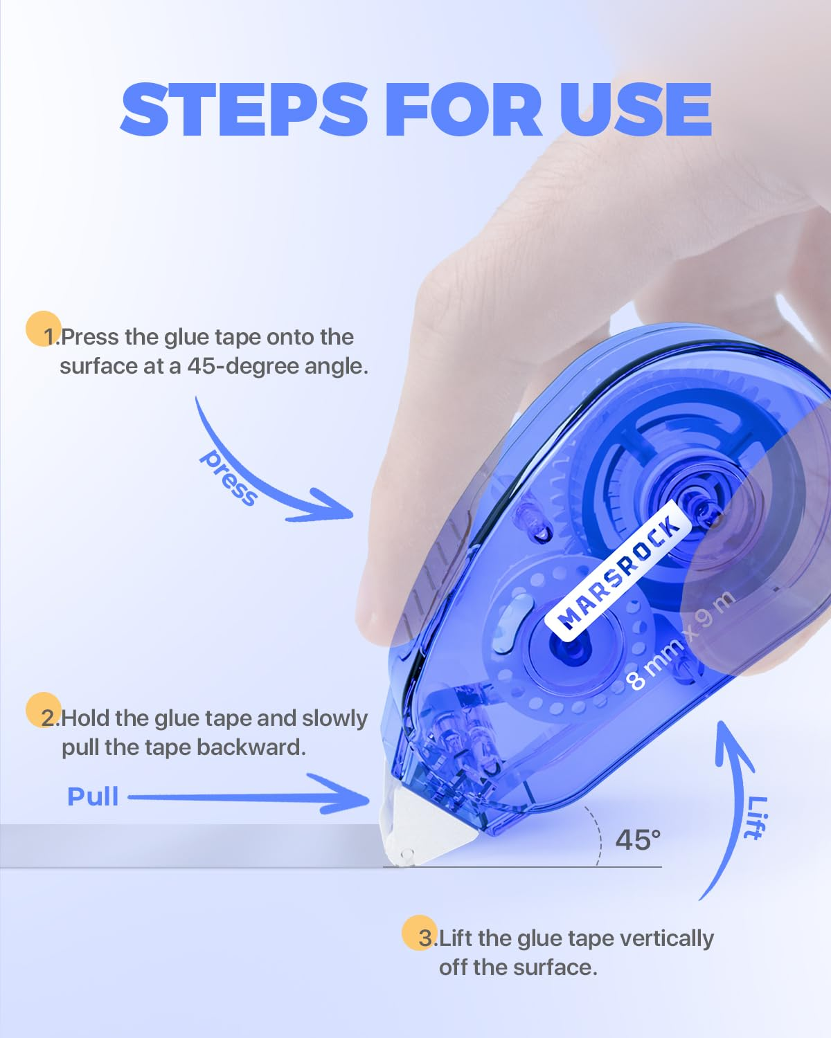 Double-Sided Tape Roller for Scrapbooking 6-Pack（0.31In X 30FT） Adhesive Tape Glue Runner, Scrapbook Supplies and Craft Supplies for Scrapbooking, Gift Wrapping and Photo Tape image number 5