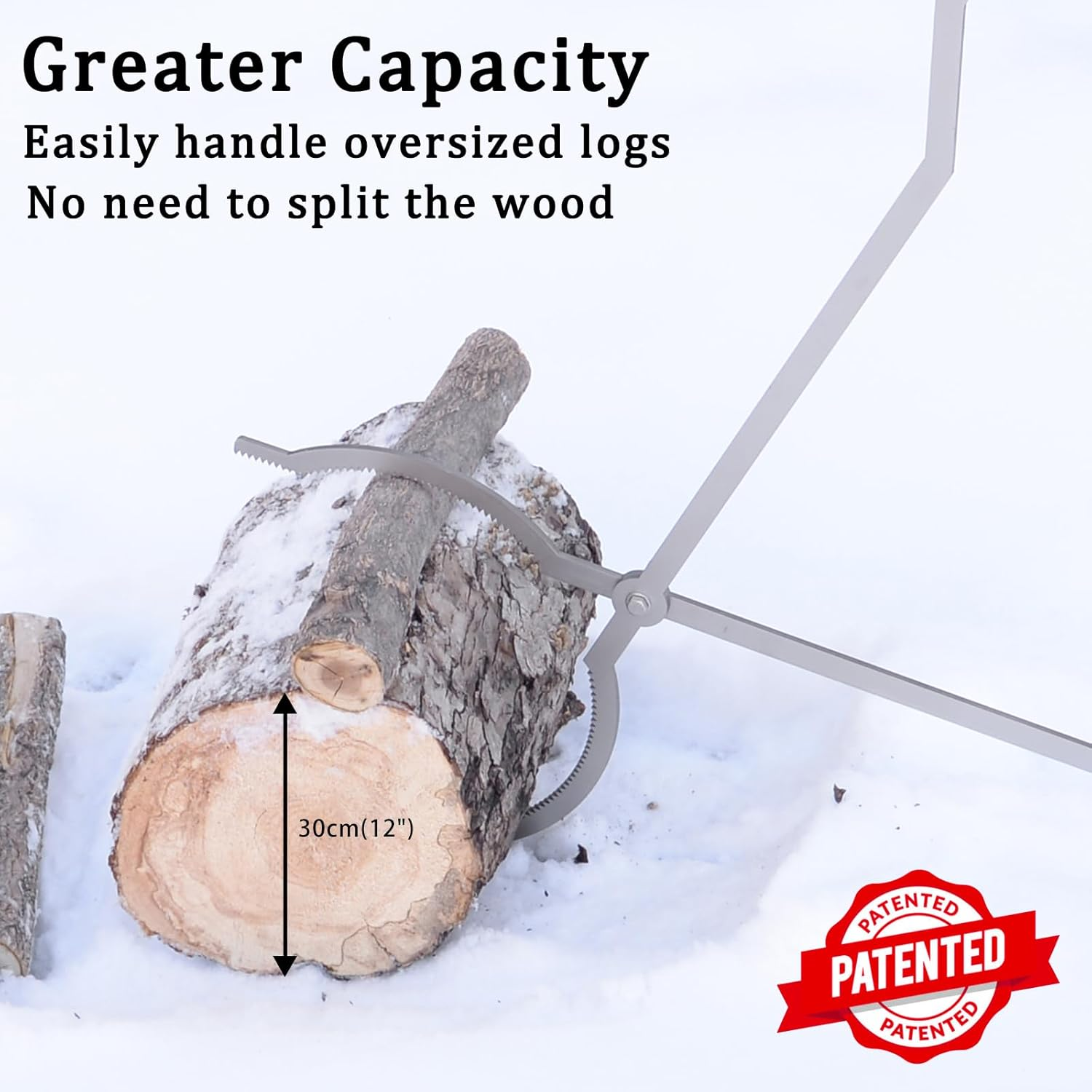 40" Fire Tongs Firewood Grabbers, Stainless Steel Large Fire Pit Tool Indoor Fireplace Outdoor Bonfire Campfire Backyard Deck Camping Log Grabbers Tool image number 4