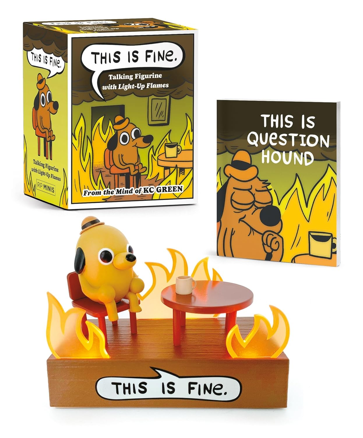 This Is Fine Talking Figurine: with Light and Sound!