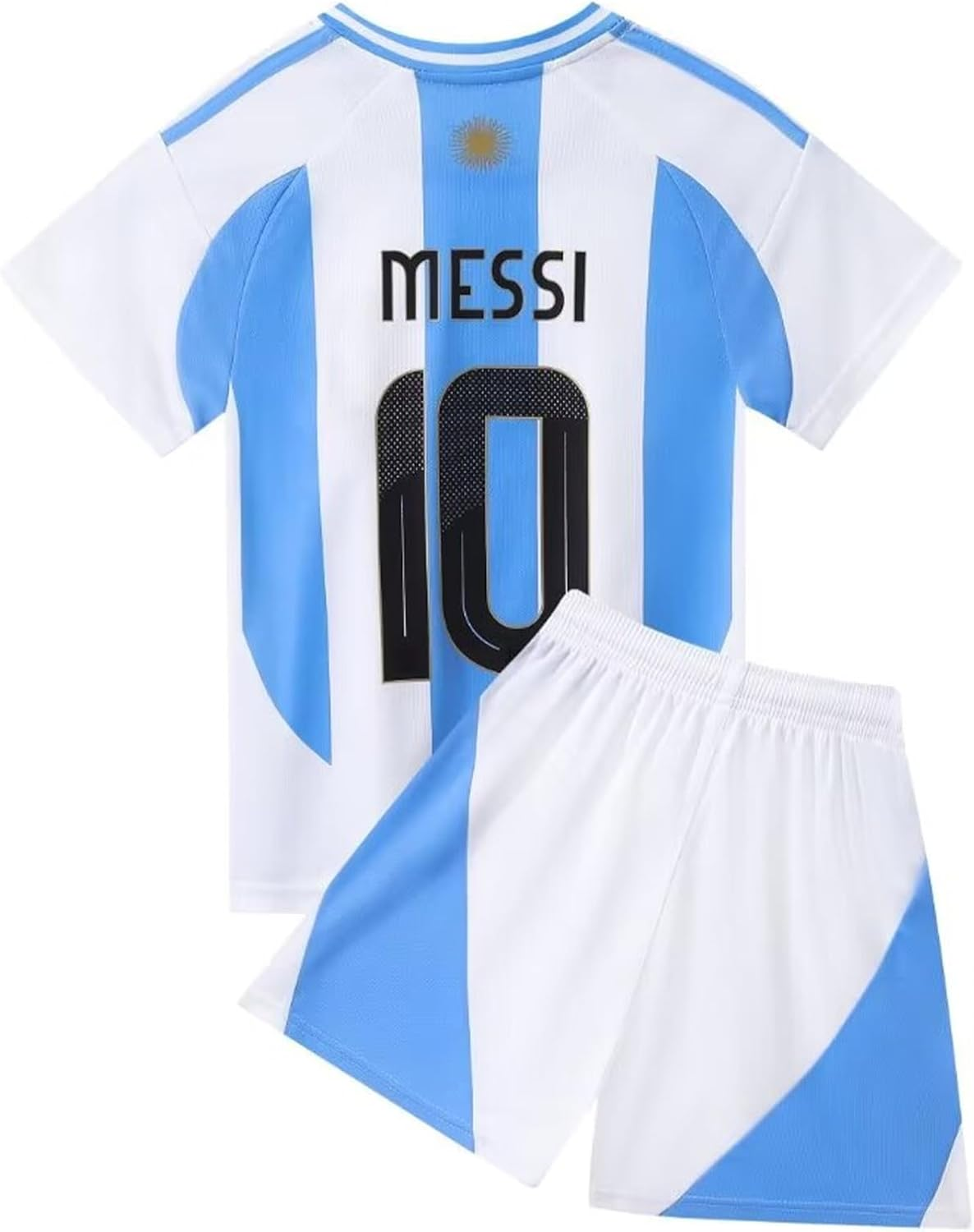 Soccer Jersey for Youth, Football Sportswear Uniforms Suit with Socks, Fans Gift T-Shirt (Big & Tall, White, 7-8 Years) image number 5