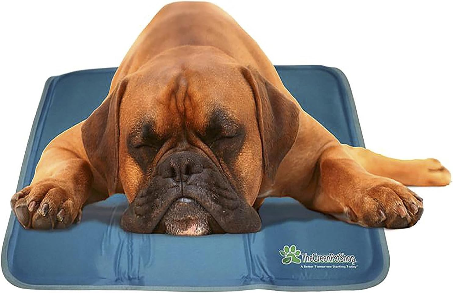 The Green Pet Shop Cool Pet Pad - Medium, Sage Grey - Self-Cooling, Pressure Activated Mat for Dogs & Cats from 21-45 Lbs - Non-Toxic Gel, No Water Needed