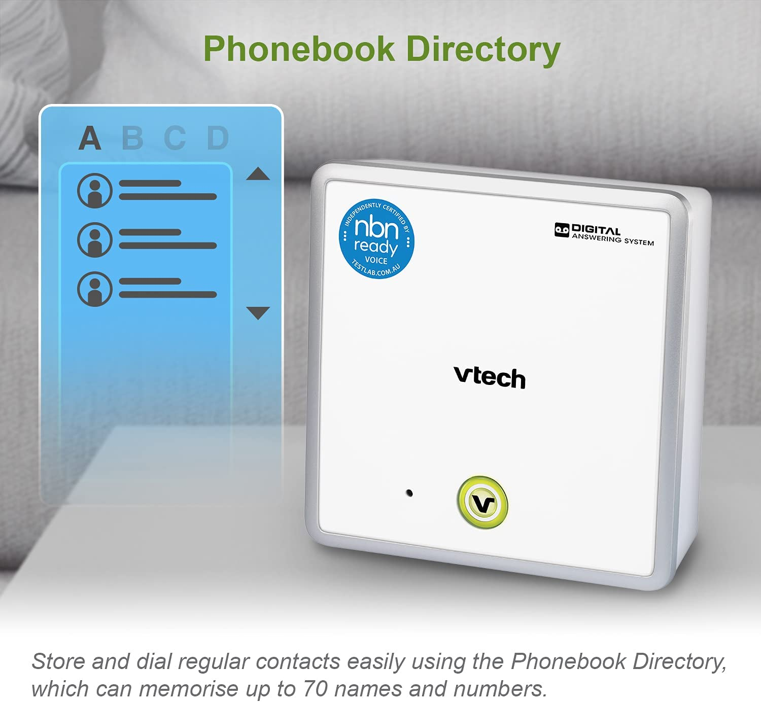 Vtech Comfort Cordless Bundle - NBN Ready Phone System - 4 Handsets - White