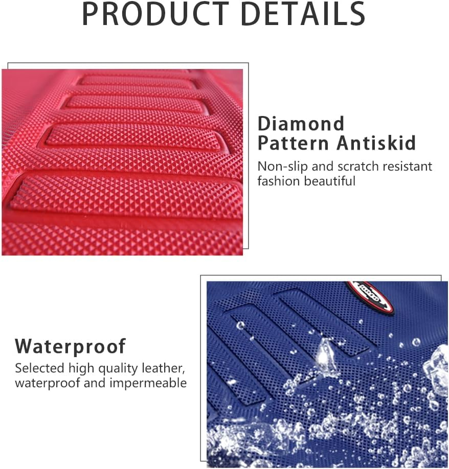 Motorcycle Seat Cover Universial Dirt Bike Gripper Soft Seat Cover Cushion with Particle Surface for CRF YZF RM KXF KLX TTR SX EXC (Blue)