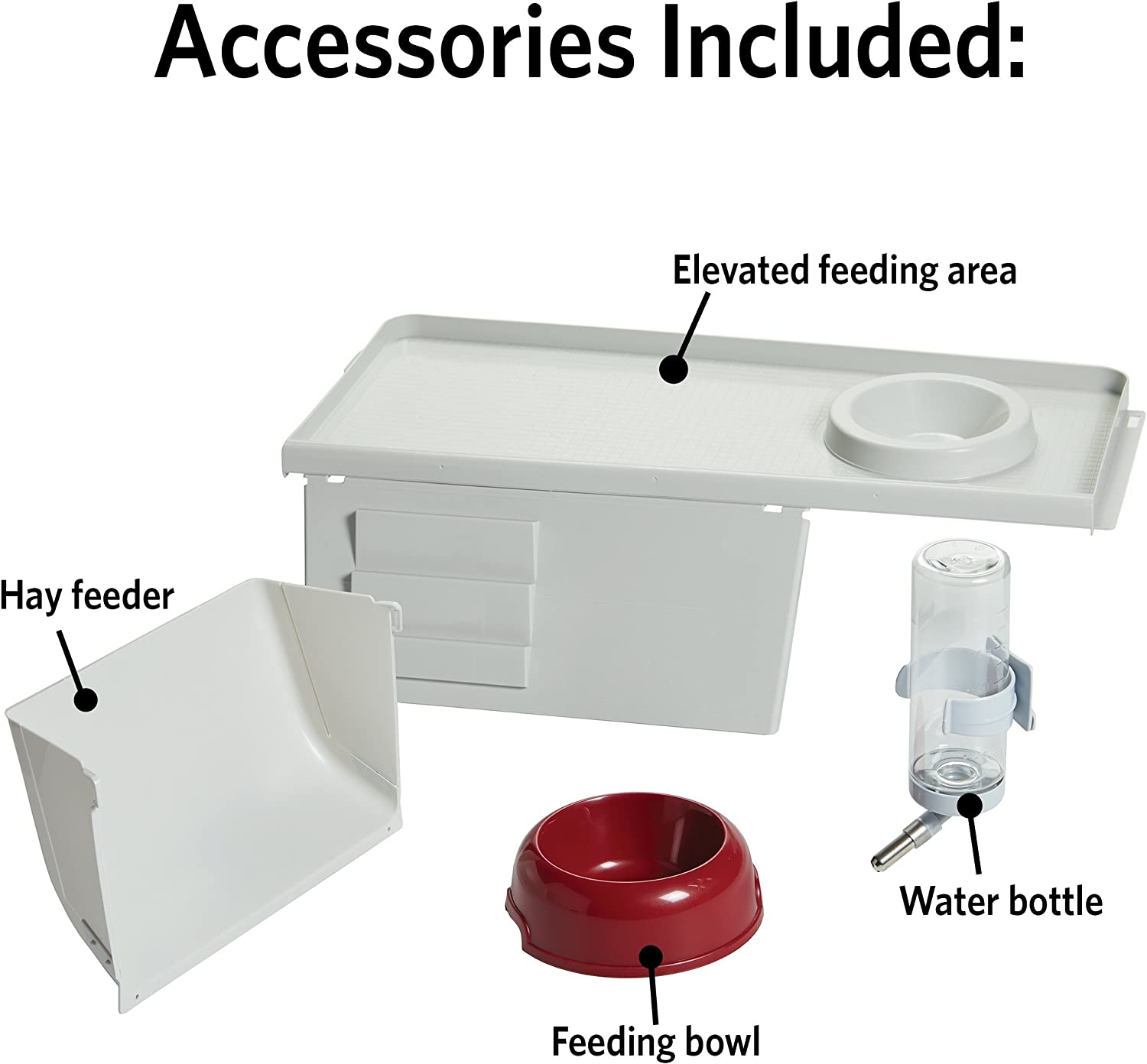 Midwest Homes for Pets 158 Wabbitat Deluxe Rabbit Home, Rabbit Cage, 39.5 L X 23.75 W X 19.75 H Inch, Maroon/White image number 4