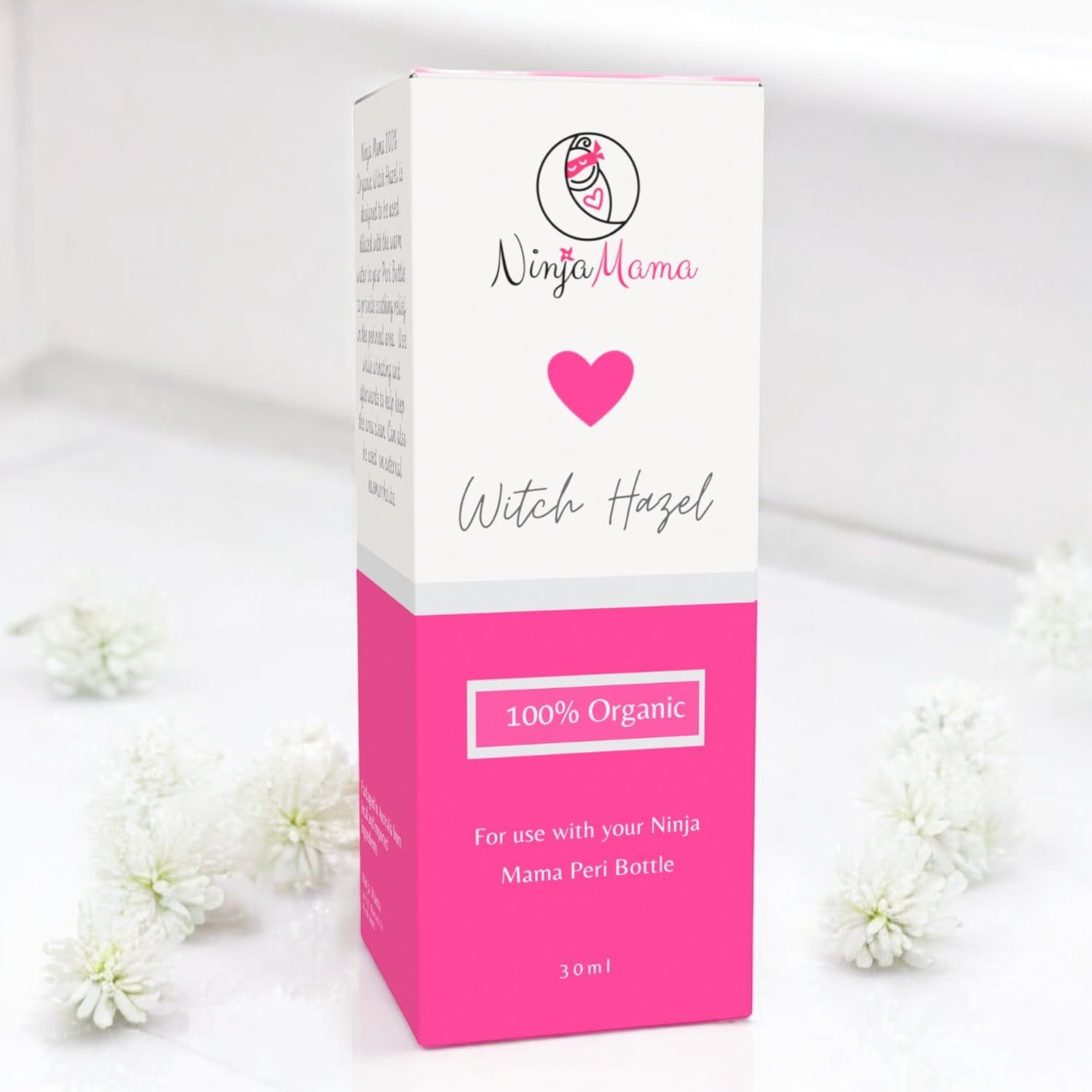 Ninja Mama Certified Organic Alcohol Free Witch Hazel - 30Ml for Use in Peri Bottle for Postpartum Perineal Care. for after Childbirth - Labour & Delivery Hospital Bag image number 4