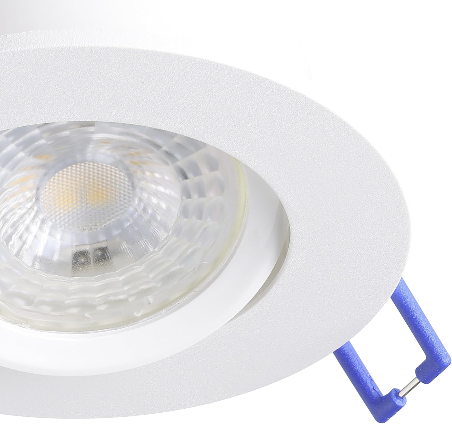 Eglo 5-Piece Set Recessed Spotlight Barranco, Swivel Ceiling Lamp, round Recessed Spot without Bulb, Ceiling Spotlight Made of White Plastic, GU10 Socket, &Oslash; 9 Cm