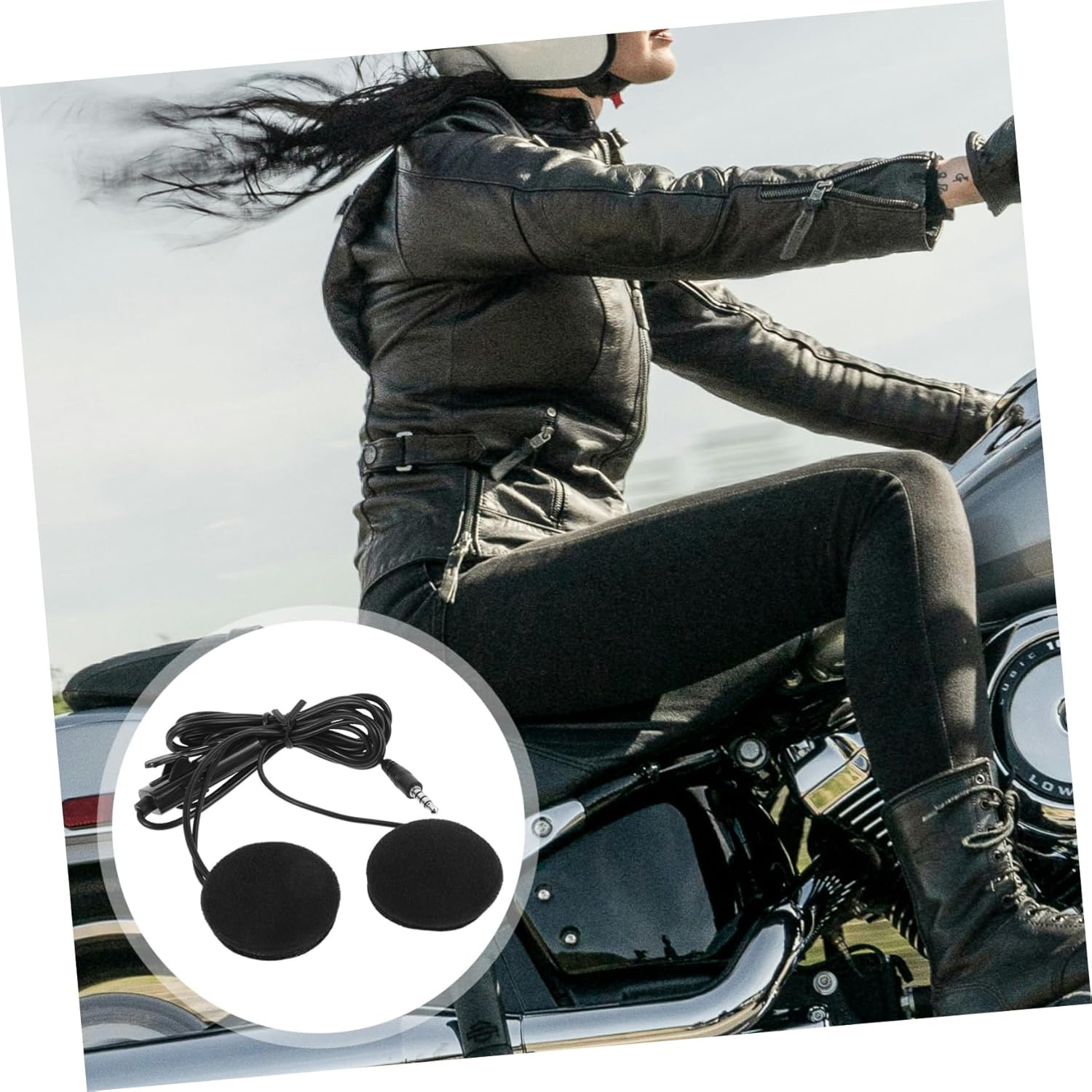 ABOOFAN Motorcycle Helmet Headset with Microphone 4-Core Wired Earphones for Riders Gps Navigation Communication Outdoor Riding Accessory image number 6