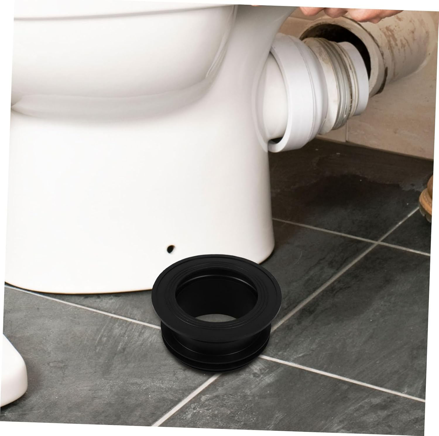 TEHAUX Toilet Ring Seal Kit Prevent Clog Replacement Gasket Tank Seal Bathroom Part Sealing Ring image number 2