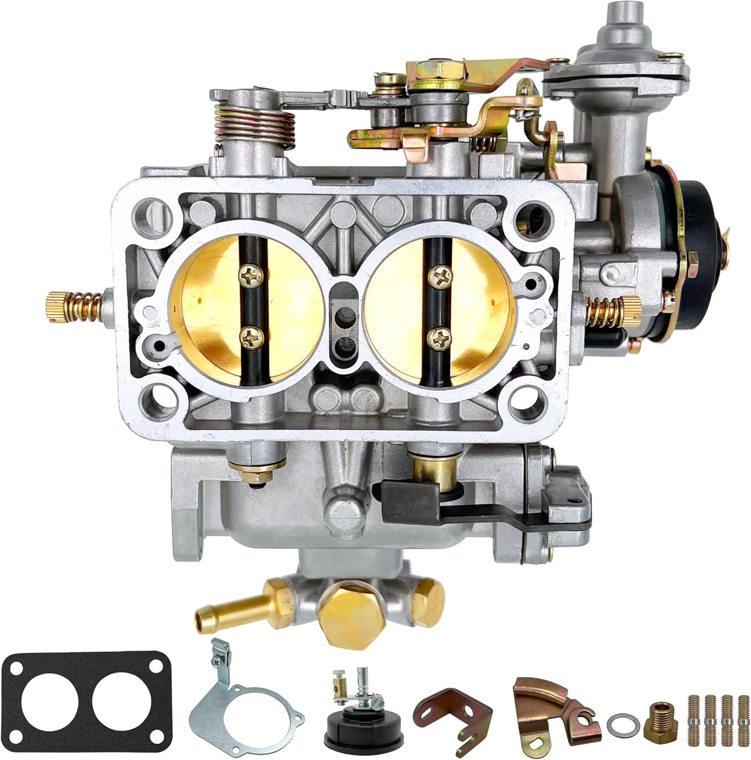 2 Barrel Carburetor for Weber 38/38 Performance 428 Weber Carb 38X38 Progressive for Fiat Renault Ford VW Dodge Pickup BMW Daewoo Mitsubishi 4 Cyl Electric Choke,19830.202 DGES CFM 390 image number 5