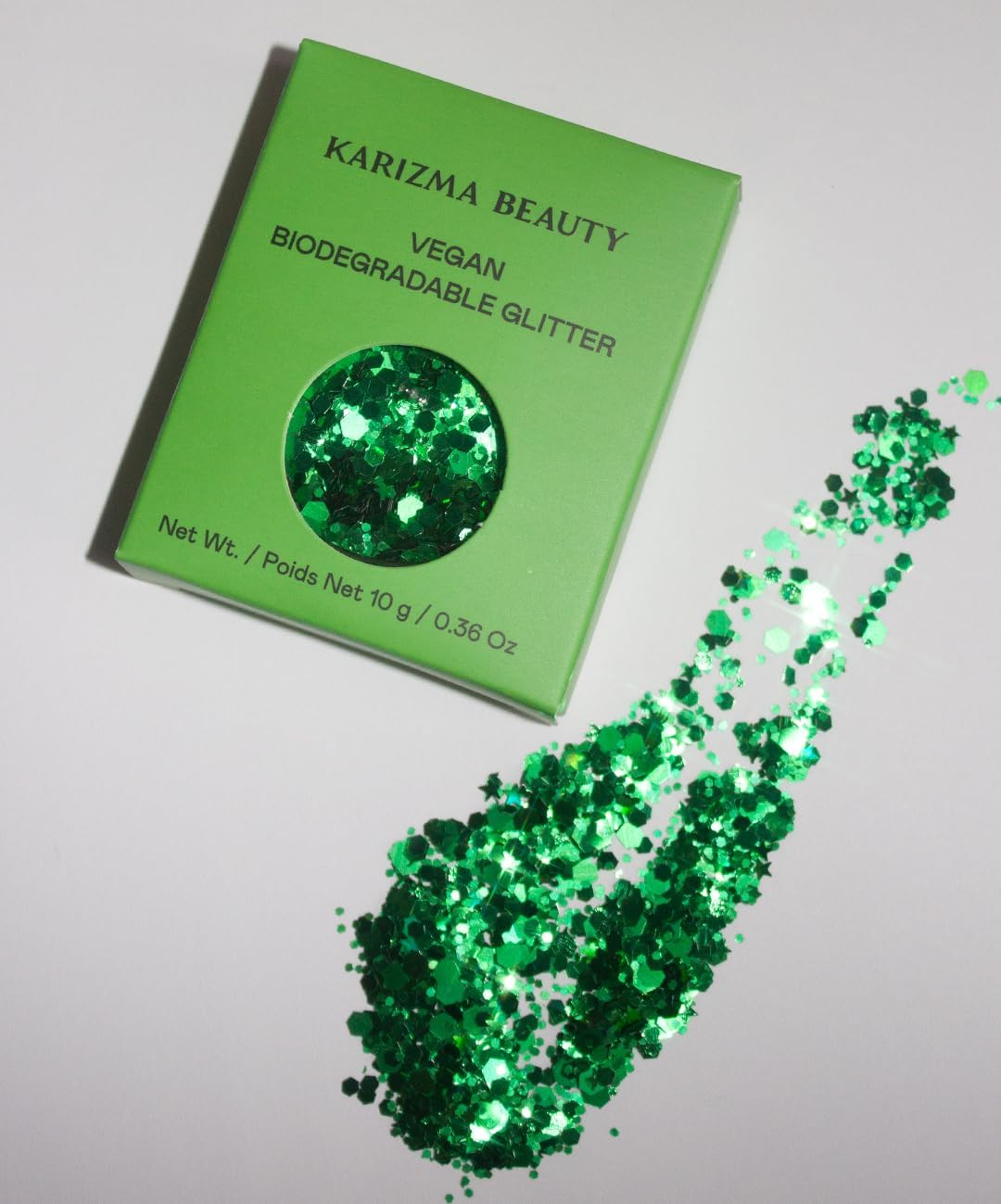 Vegan Biodegradable Chunky Glitter // Karizma Beauty Green Bio Glitter Eco Glitter Face Glitter Festival Chunky 8G image number 6