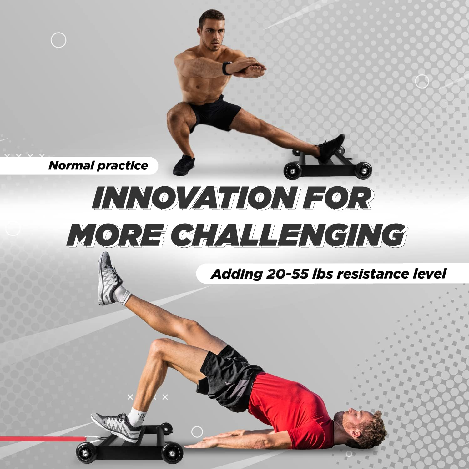 Yes4All Glute Ham Glider, Exercise Wheels for Home Gym Fitness image number 5