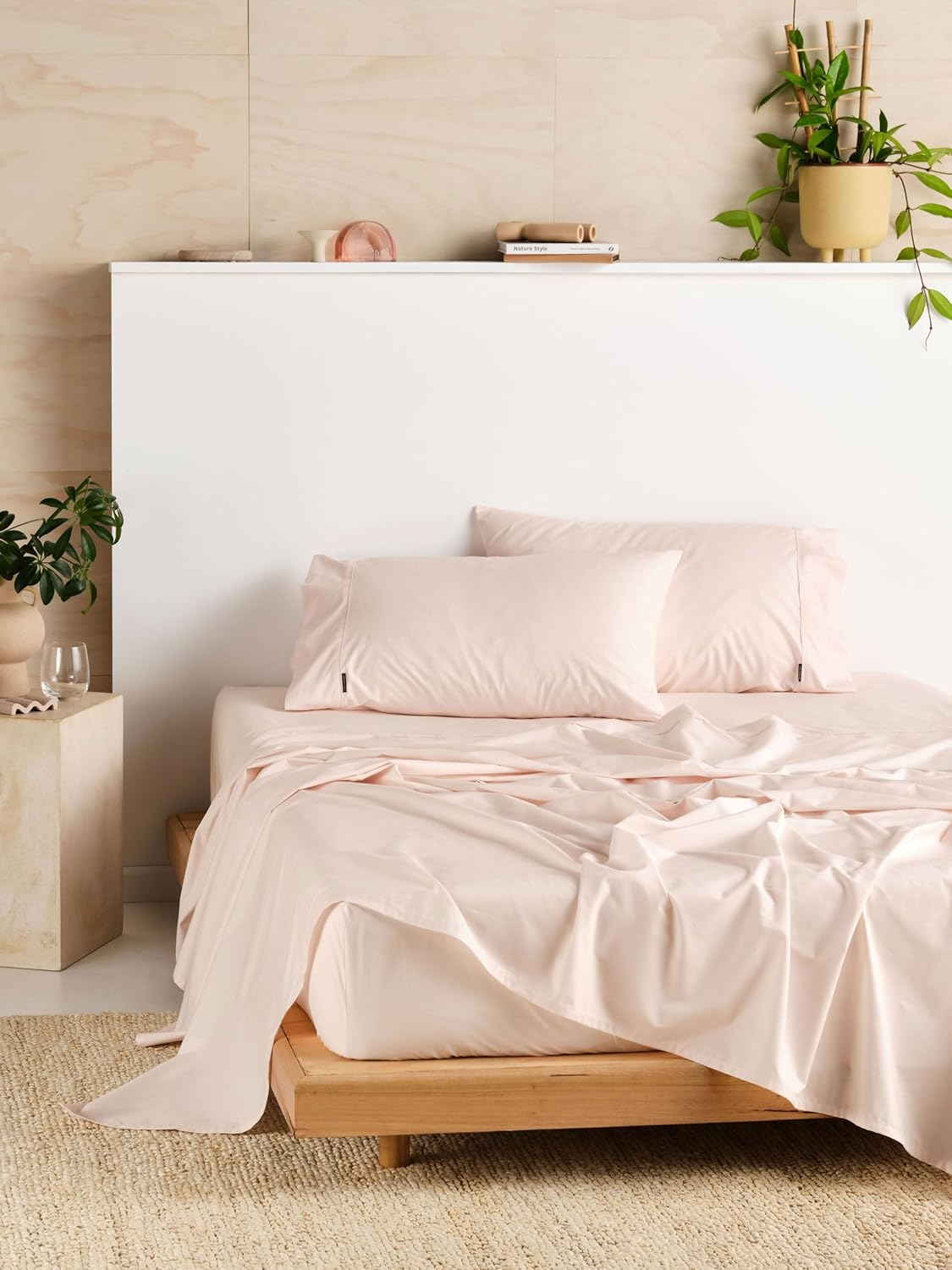 Linen House 300TC Cotton Percale King Bed Sheet Set, White image number 3