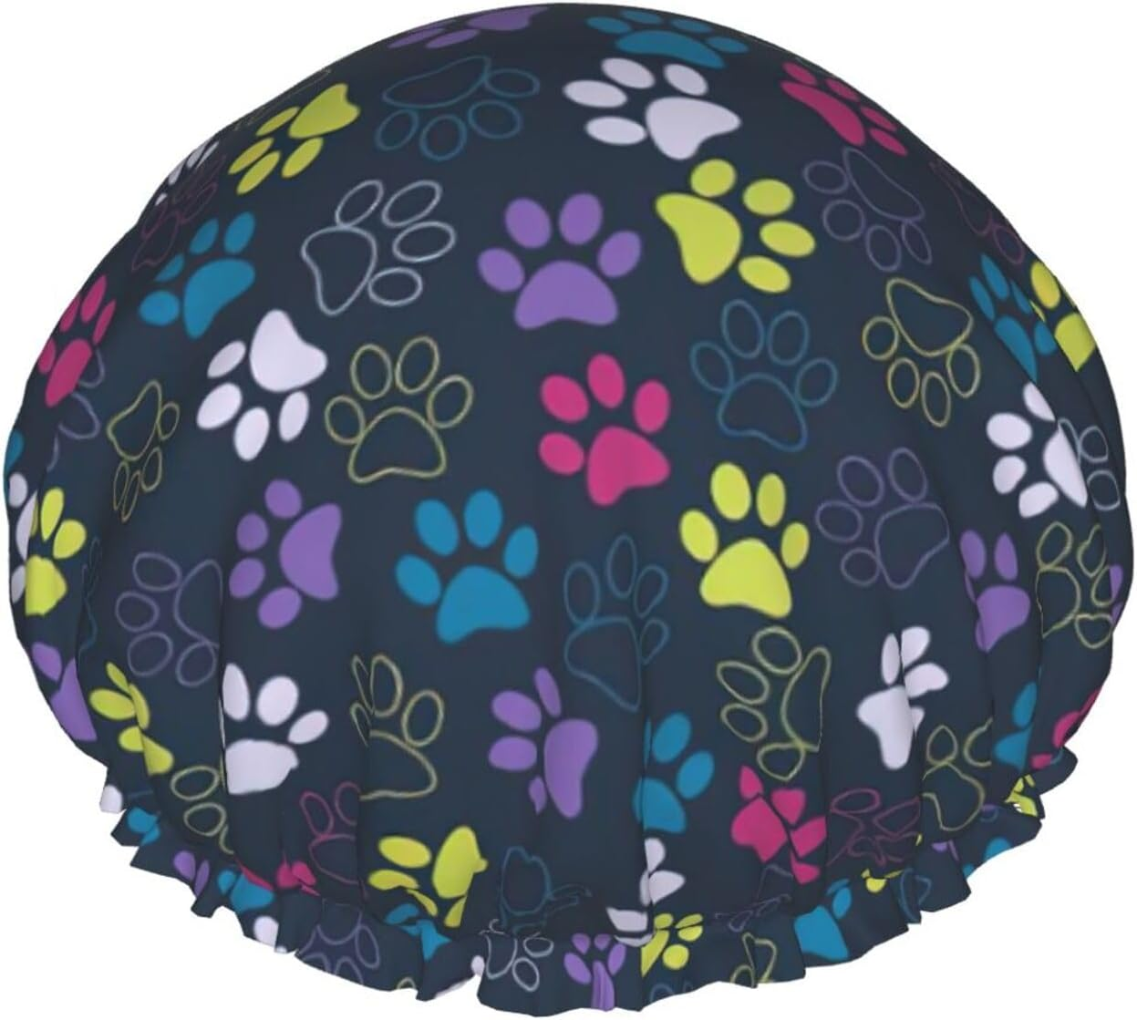 WURTON Cute Horse Print Women Soft Lightweight Shower Cap Shower Capbathing Hat for Long Hair, Breathable