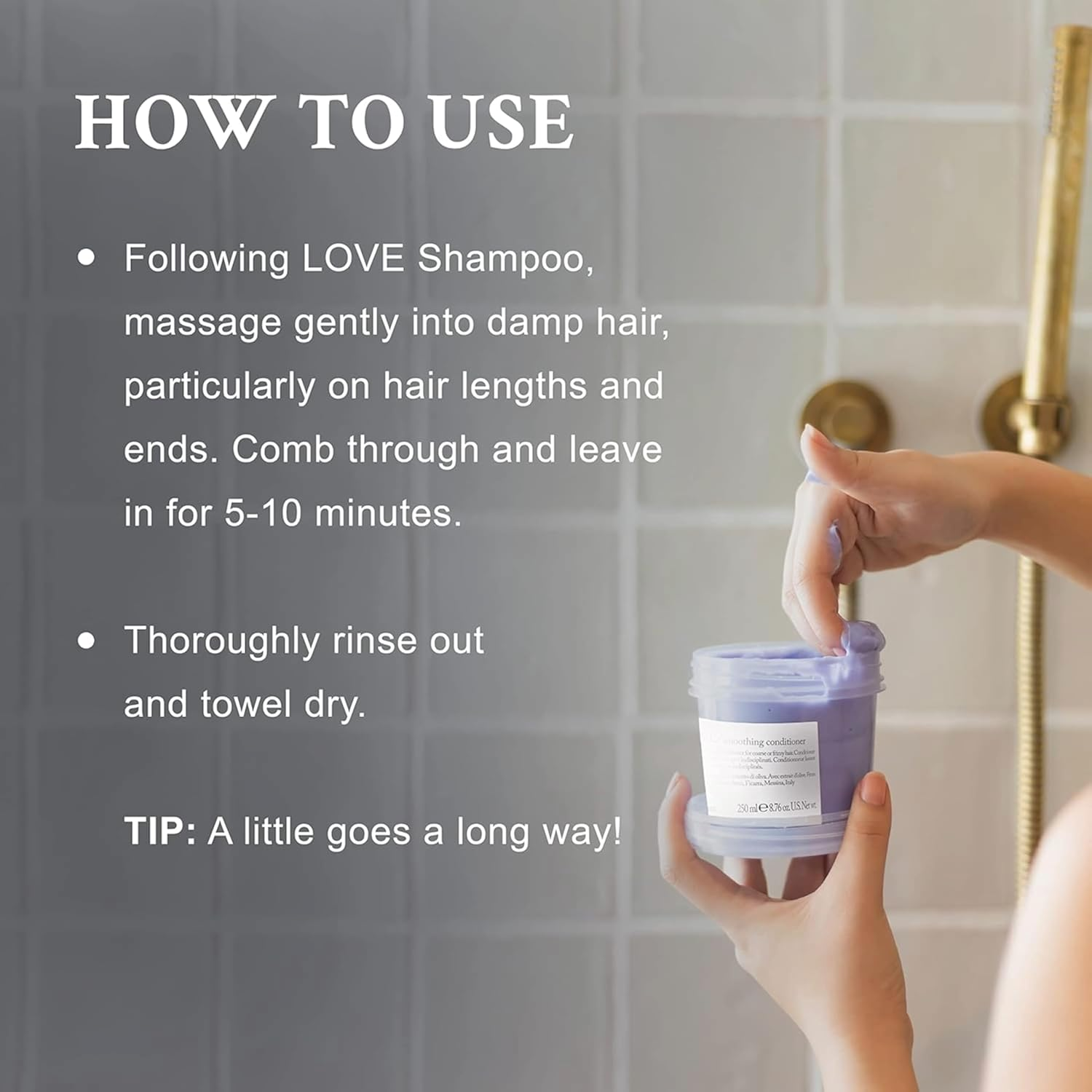 Davines Love Smoothing Conditioner for Coarse or Frizzy Hair, 250 Ml, Smoothing Conditioner for Frizzy Hair, New Formula 2022 image number 1