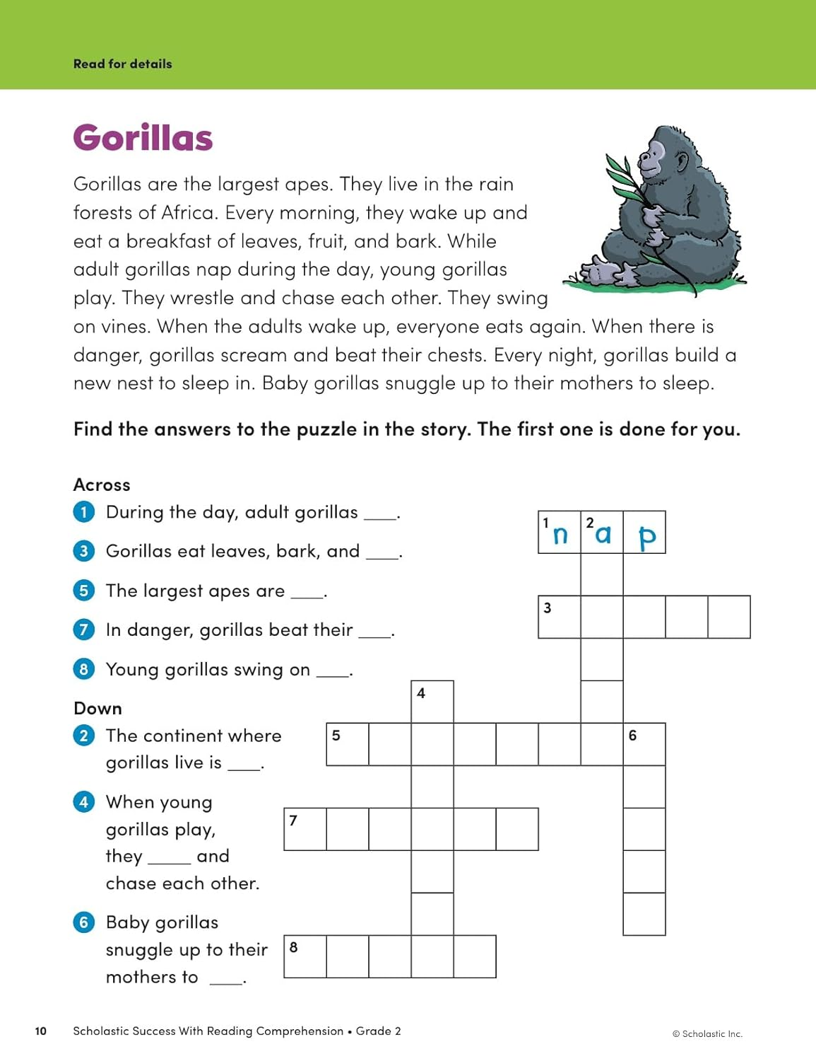 Scholastic Success with Reading Comprehension Grade 2 Workbook image number 2