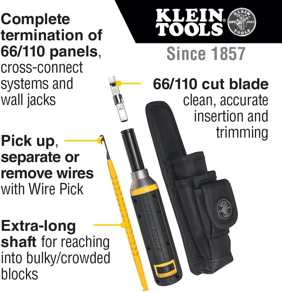 Klein Tools A-VDV427-822 Cushion-Grip Impact Punchdown 4-Piece Tool Kit image number 3