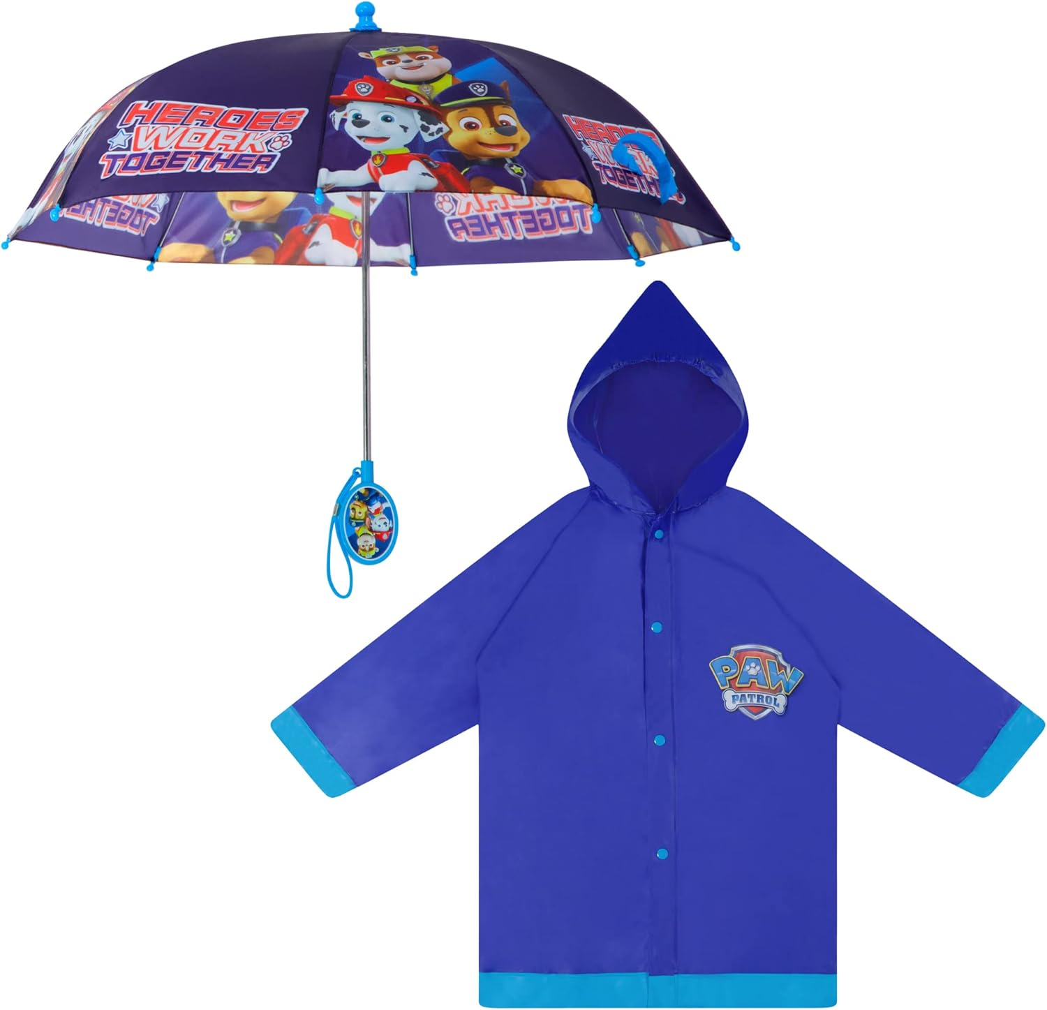 Nickelodeon Toddler and Boys' Paw Patrol Slicker and Umbrella Rainwear Set