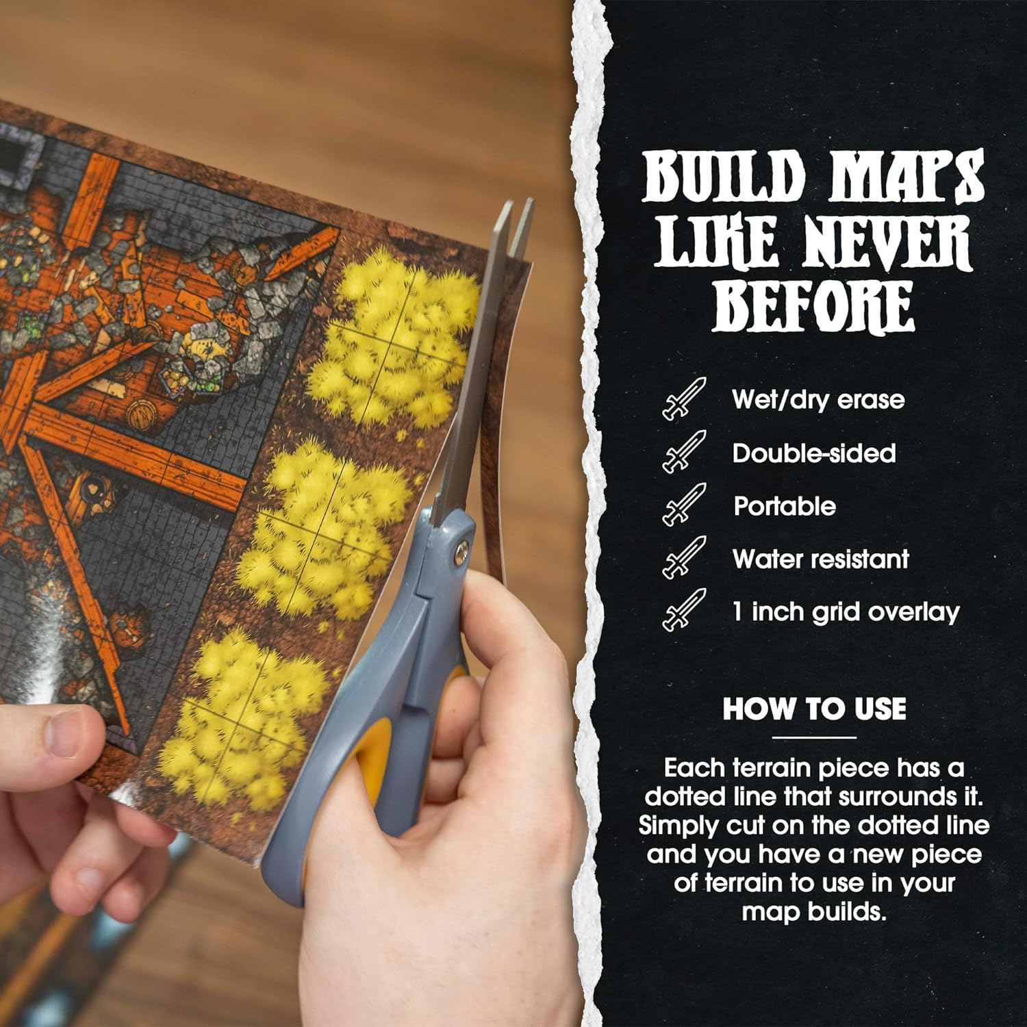 Dungeon Craft Board Game: Volume 1 Loose Leaf inside a Custom Box, Water Resistant, Dry Erase by 1985 Games image number 3