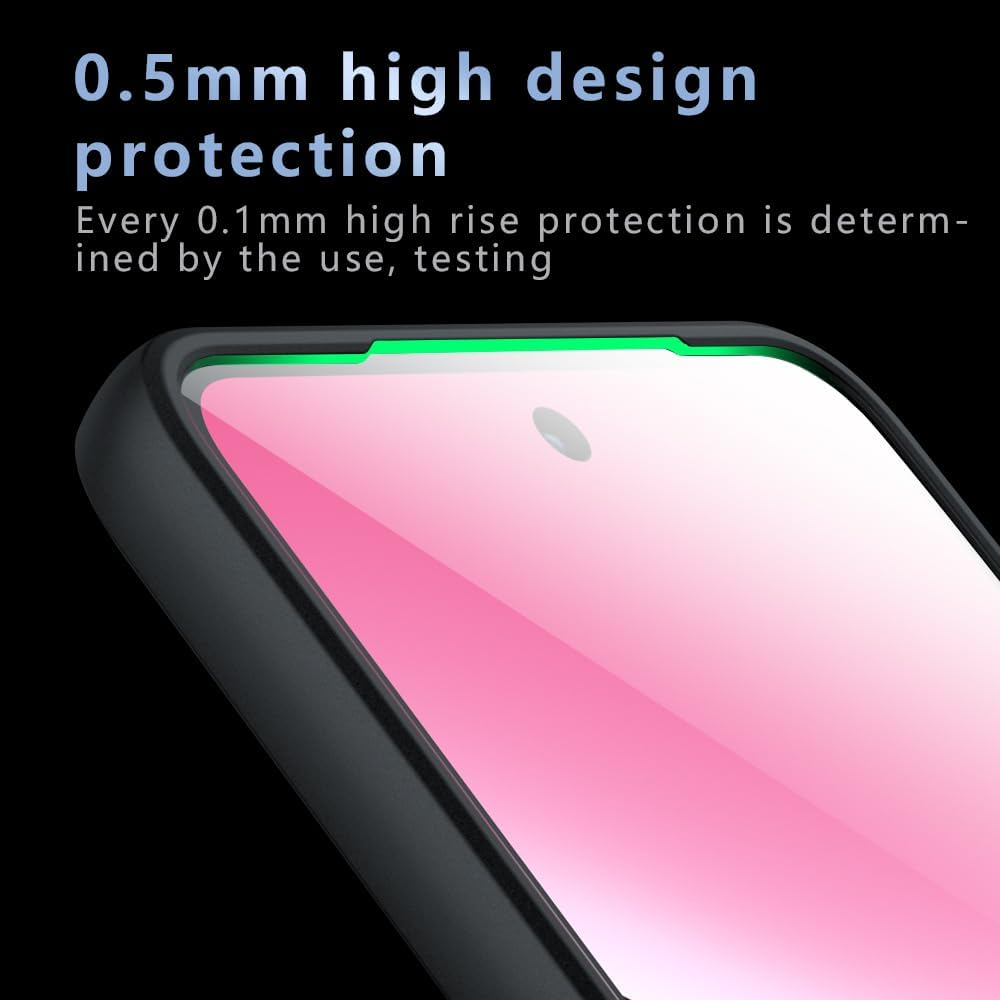TQLGY Matte Case for Oppo A5 Pro 5G 6.67-Inch, Shockproof Military Grade Drop Protection, Frosted Translucent Skin-Touch Hard Back Slim Phone Cover, Black image number 5