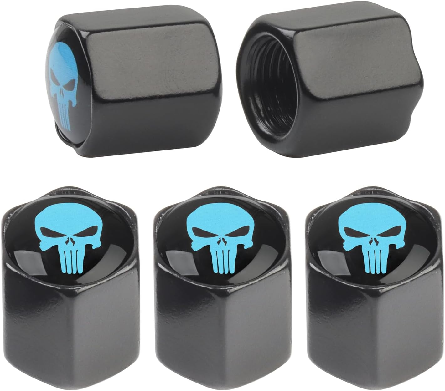 Tire Valve Stem Caps 5 Pcs，Pink Aluminum Alloy,Anodized Aluminum Tire Valve Cap Universal Fit for Cars/Motorcycles/Bikes, Anti-Corrosion,Air Valve Caps,Bike Valve Caps image number 5