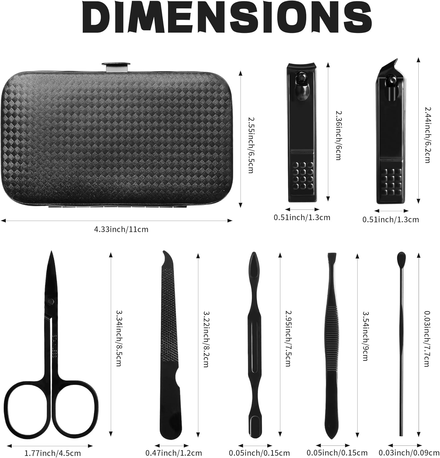 Manicure Set Gift for Men, Stocking Stuffers for Husband Teen Boy, 7 in 1 Finger and Toe Nail Clippers Kit, Men Personal Care Tools Accessories Pedicure Kits with Travel Case Nail Grooming Kit - Silver image number 2