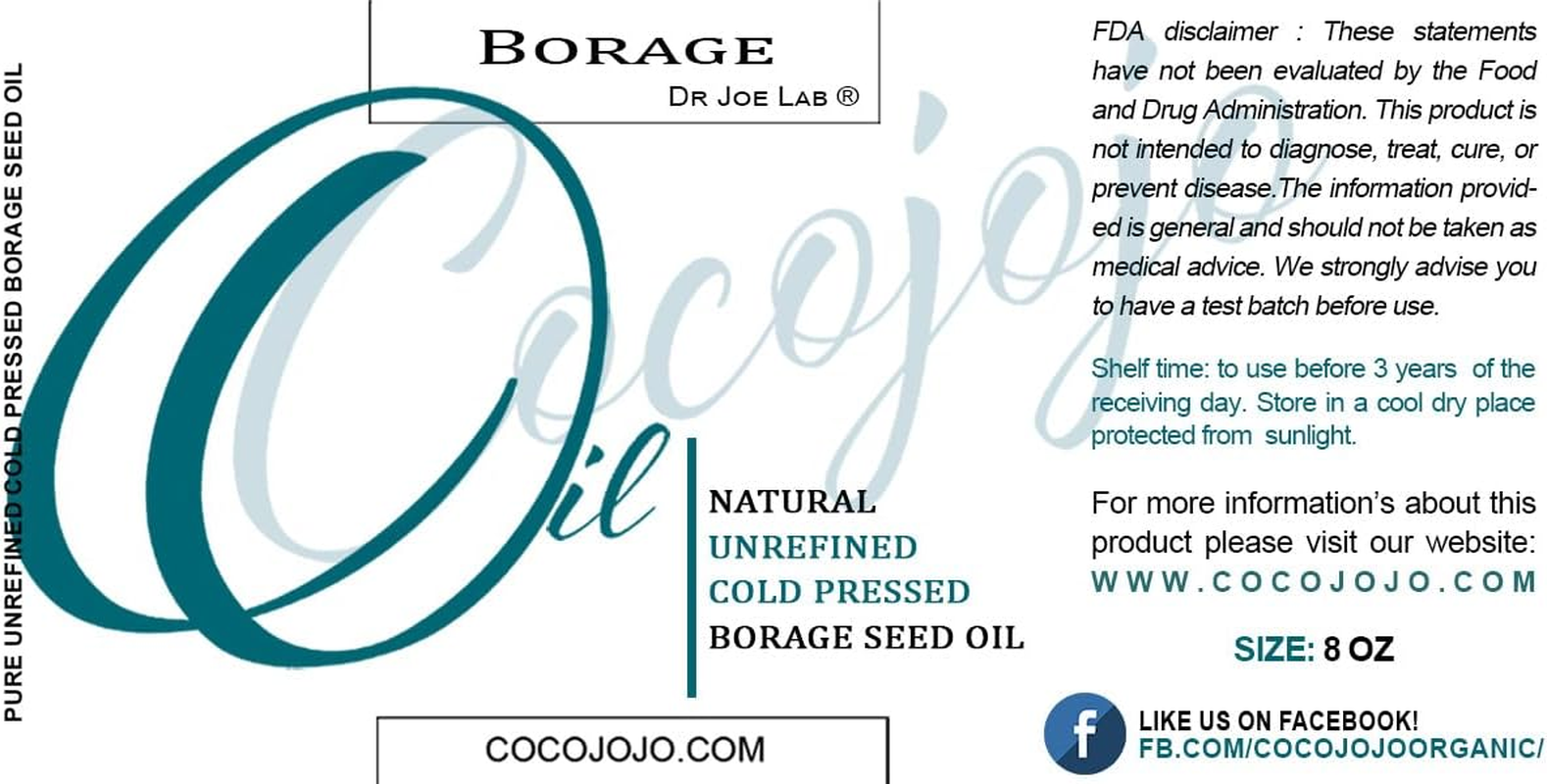 Dr Joe Lab Borage Seed Oil - 8 Oz - 100% Pure Cold Pressed Non-Gmo Premium Grade Carrier Oil for Skin Hair Nails Body Beard Face High GLA - All Skin and Hair Types - Packaging May Vary image number 3