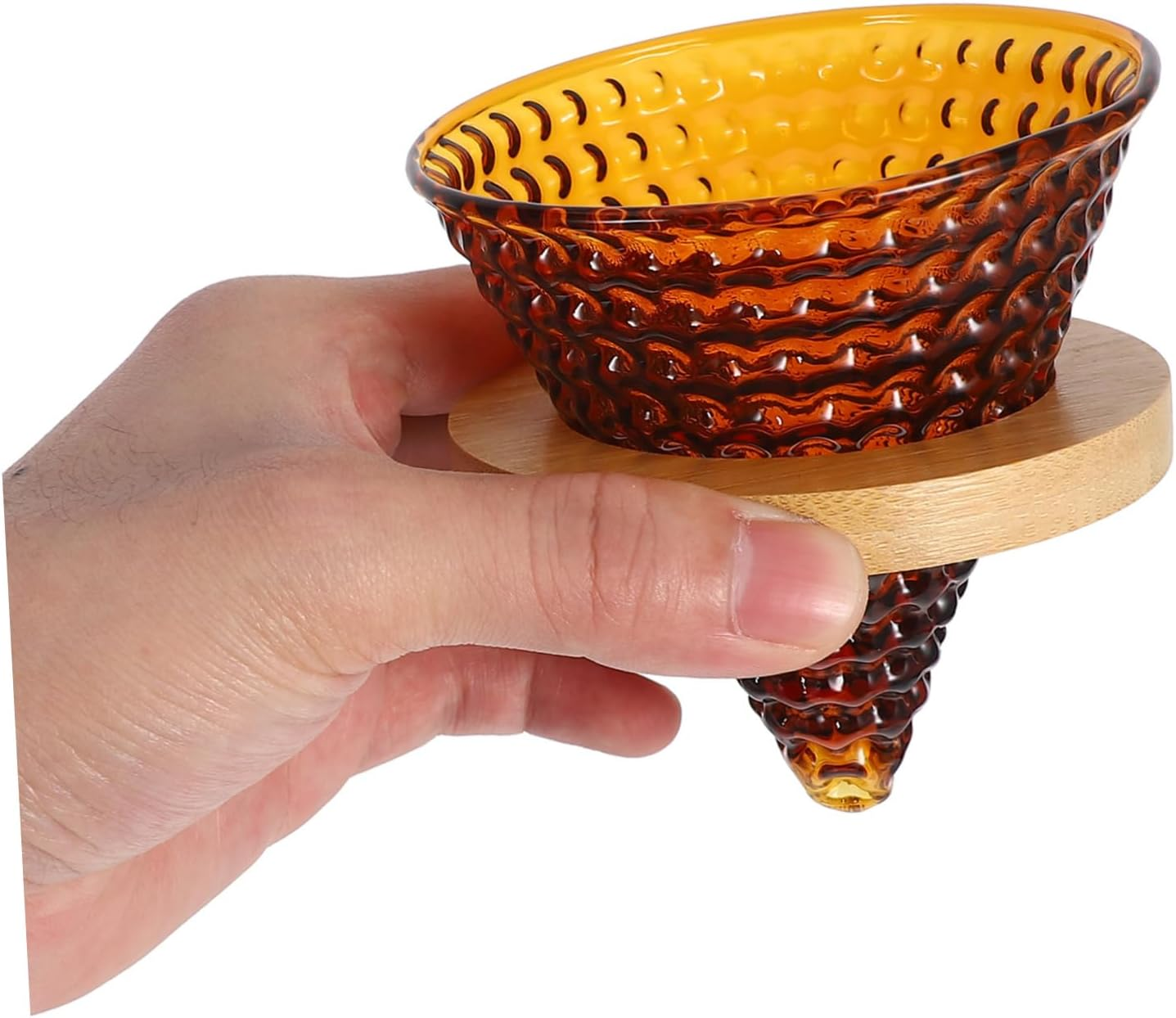 Zerodeko Coffee Filter Cup Hand-Poured Glass Dripper Tea Dripper Funnel Espresso Brewing Tool image number 1