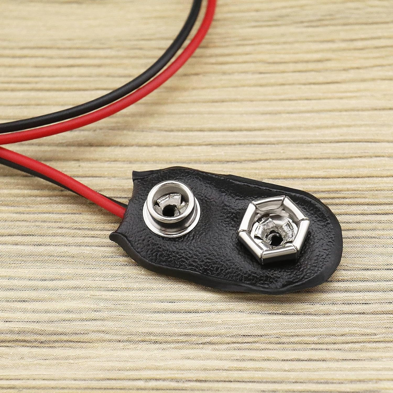 Emagtech 10PCS 9V Battery Clip Connectors Tinned Snap Strap Wire Lead & Crimp Terminals 35Cm for Power LED or Other Equipment with 9V Battery image number 4