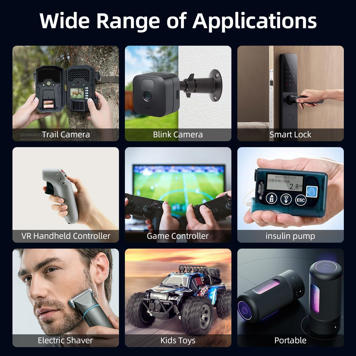 XTAR 8-Pack AAA 1620Mwh Lithium Rechargeable Batteries,1.5V Batteries with Low-Power Indicator,1200 Cycles image number 1