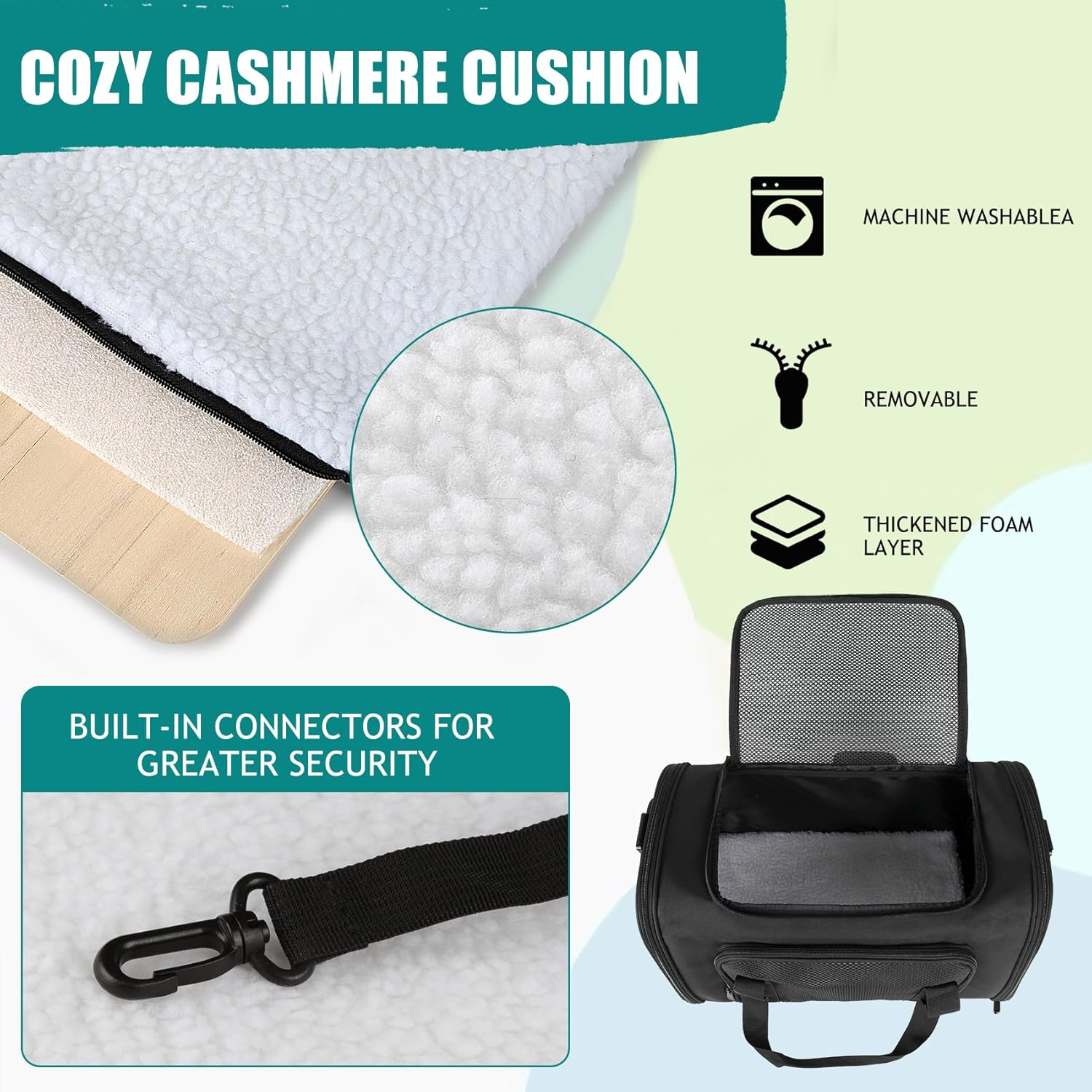 Top Tasta Dog Cat Carrier Pet Carriers for Small Medium Large Cats Dogs Carrier Soft Sided Small Puppy Dog Carrier Portable Foldable Airline Approved Dog Cat Travel Carrier Black Medium image number 3